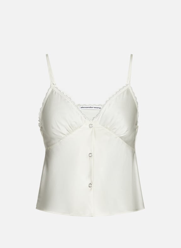 Silk lace camisole White by ALEXANDER WANG ALEXANDER WANG Silk lace camisole White