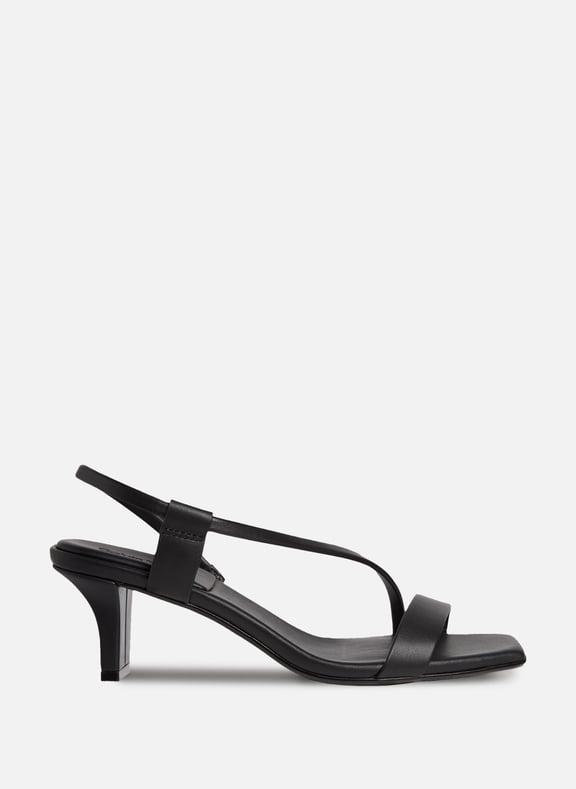Sandales à talon en cuir Noir by CALVIN KLEIN CALVIN KLEIN Sandales à talon en cuir Noir