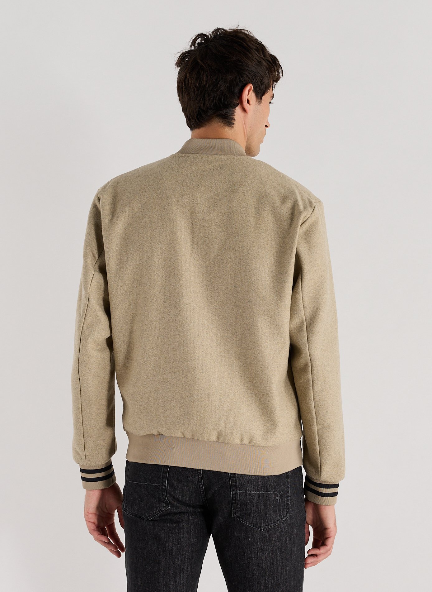 Veste universitaire en coton mélangé REPLAY Beige