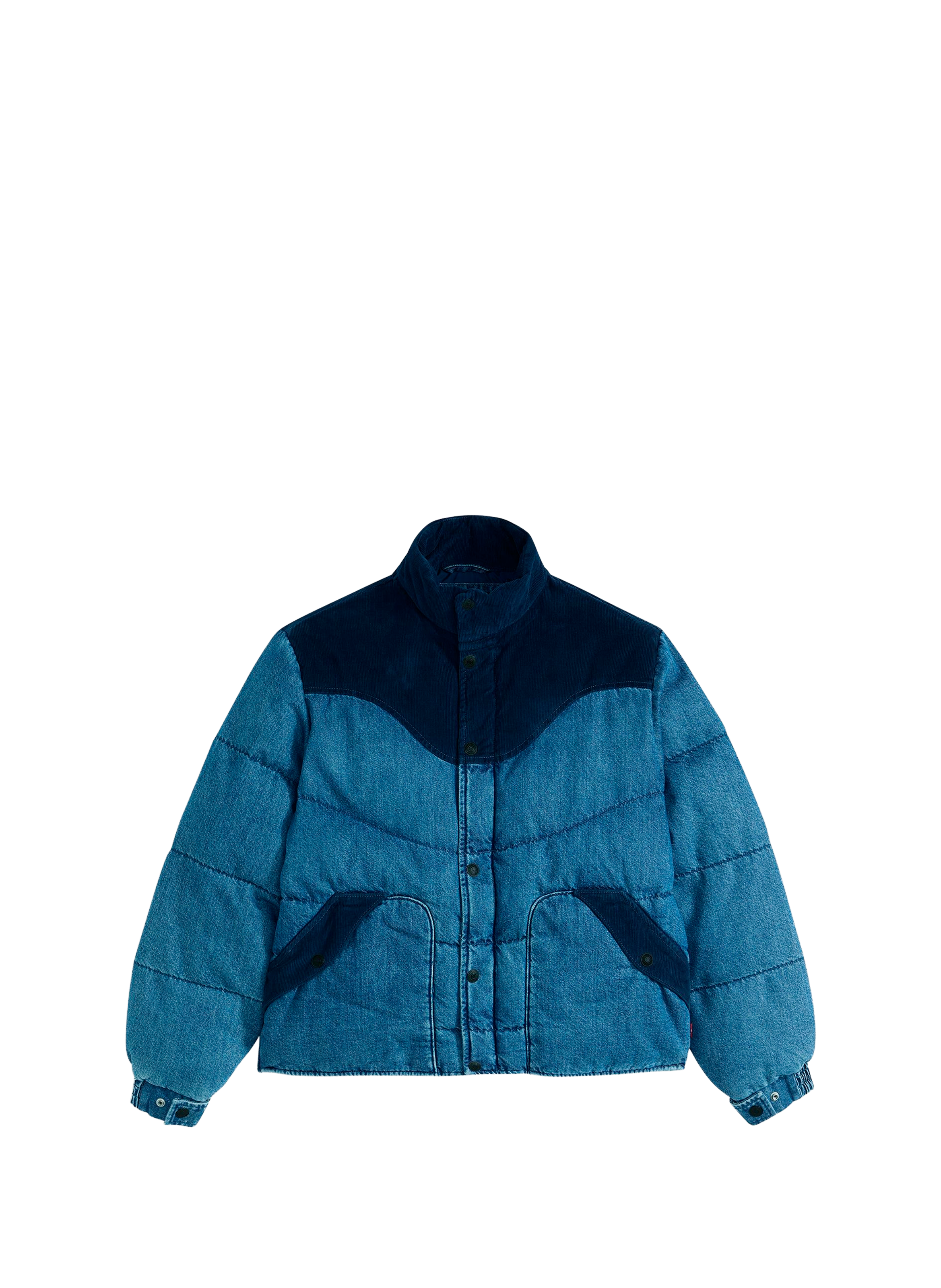 Oversized coat with high neck in cotton LEVI'S Blue