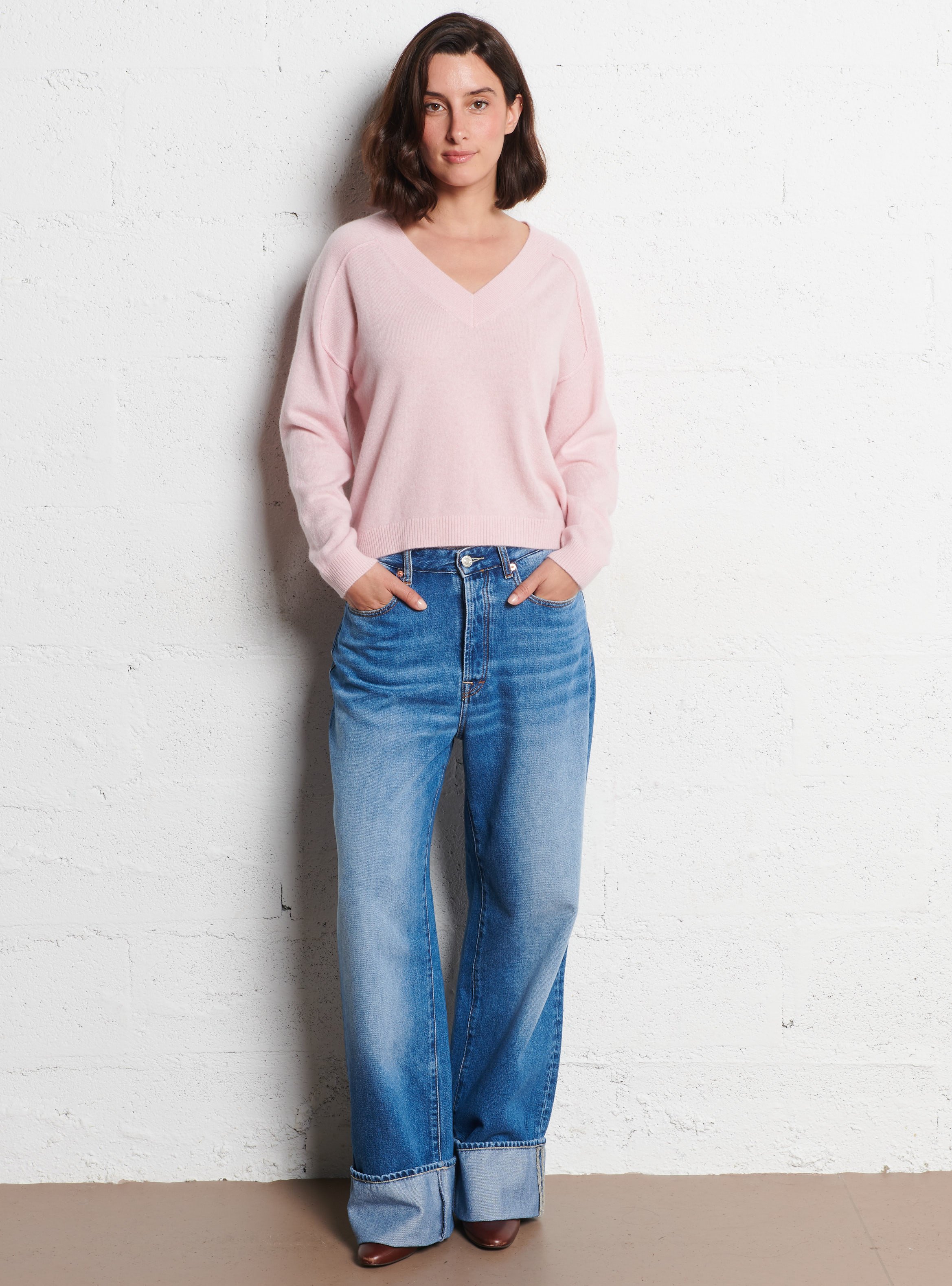 Pull oversize en cachemire bary MAISON 123 Rose
