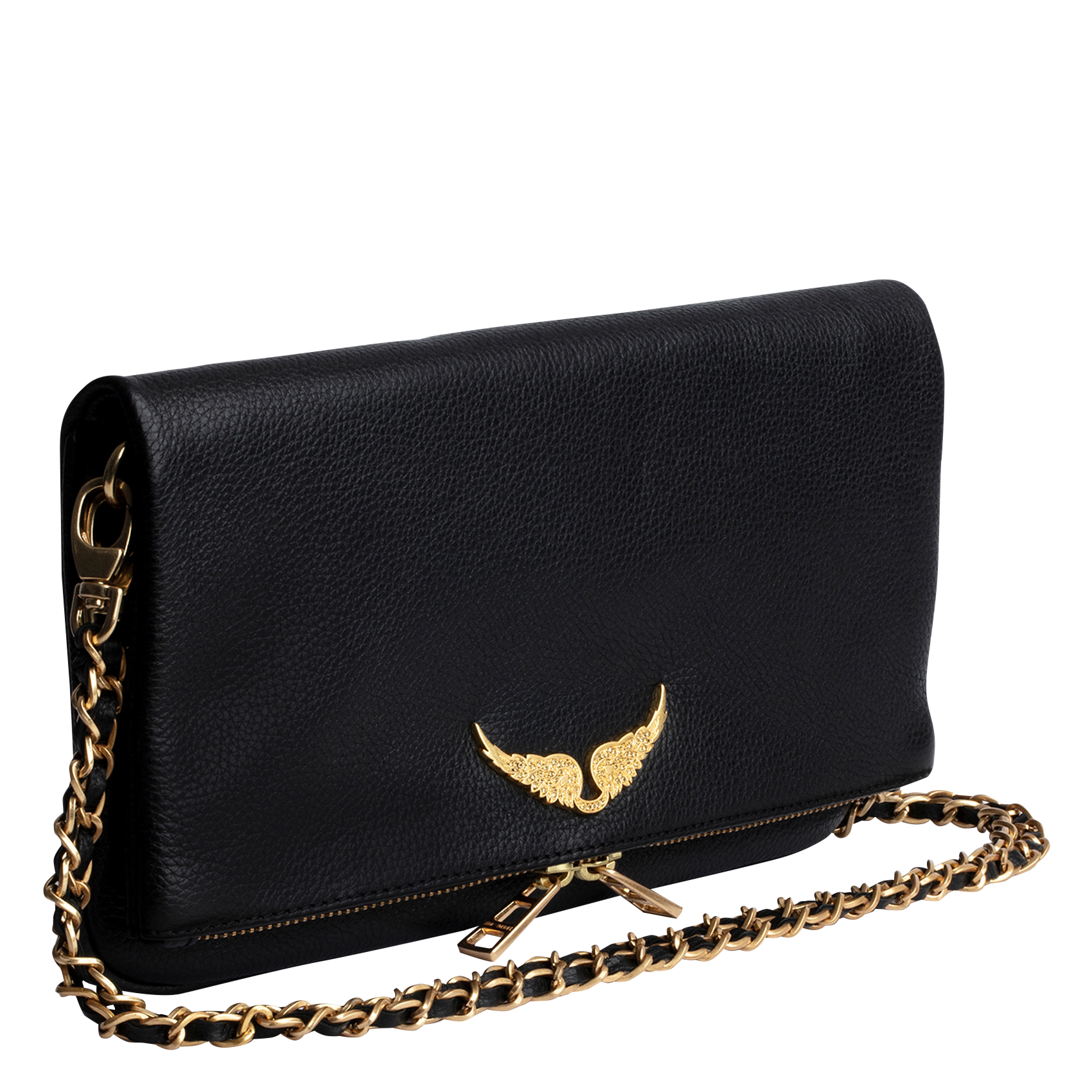Pochette en cuir rock ZADIG&VOLTAIRE Noir