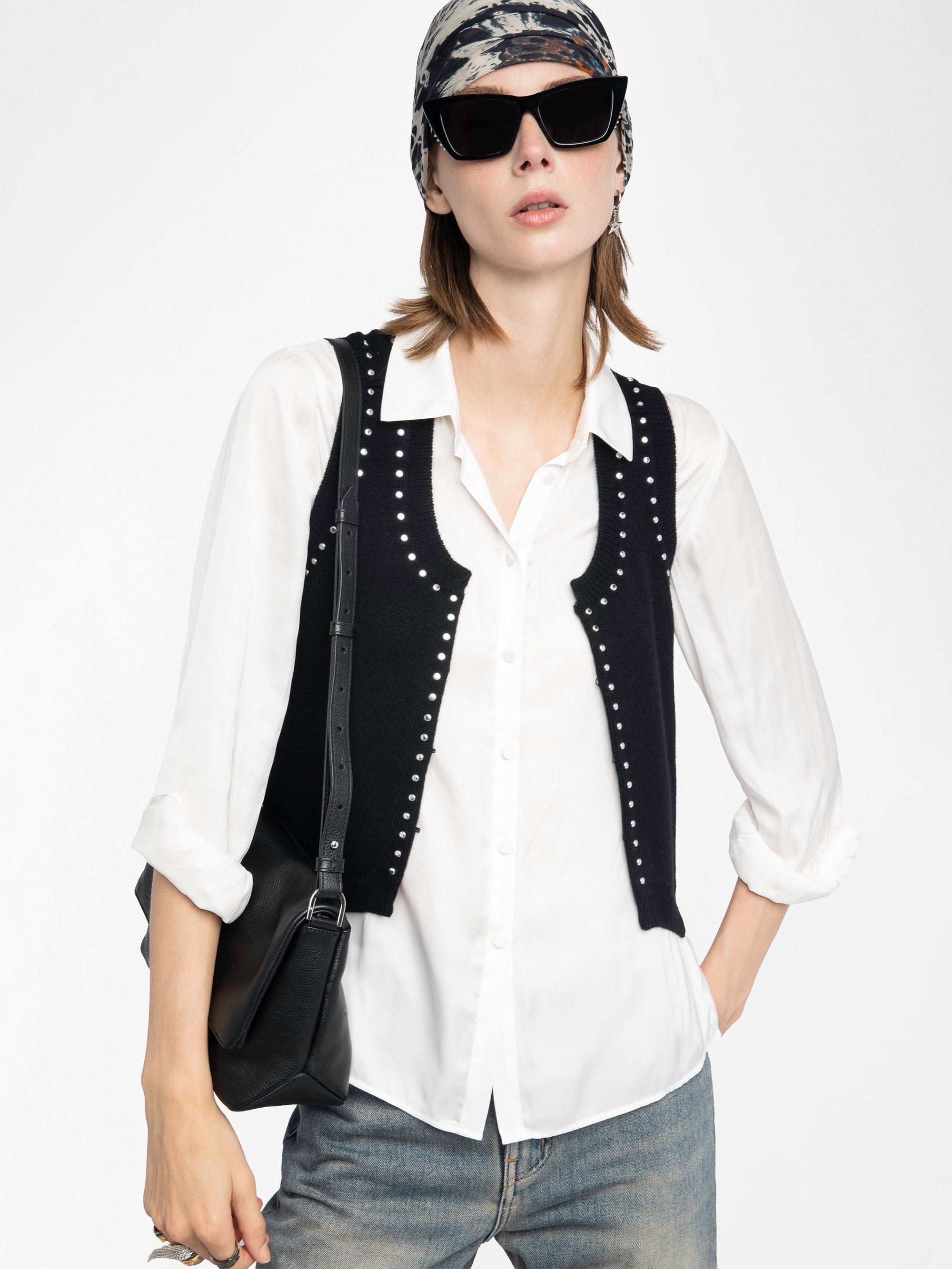 Gilet en laine mélangée dublin ZADIG&VOLTAIRE Noir