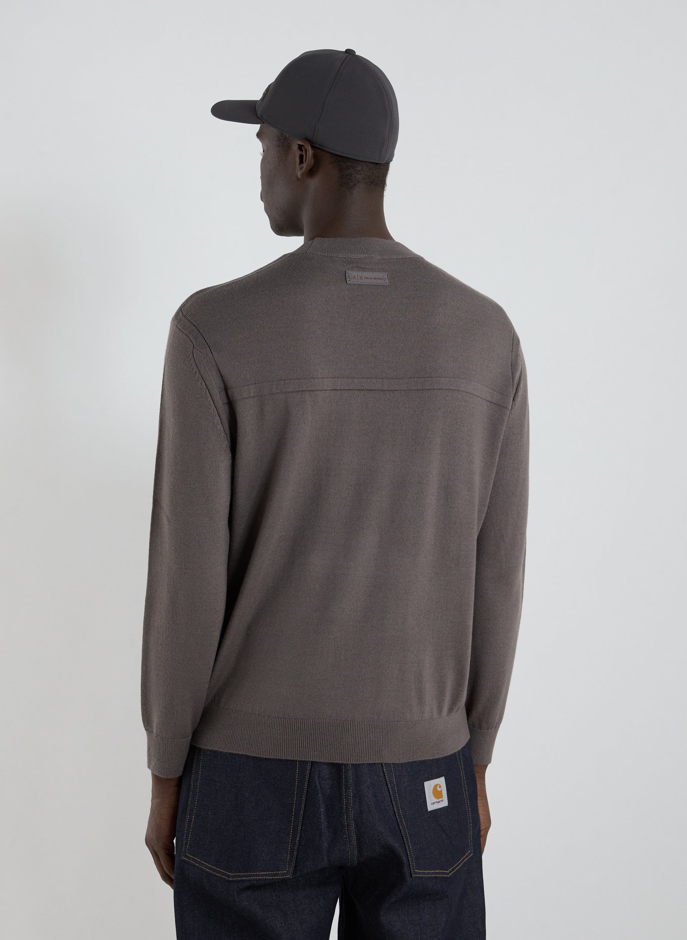 Wool-blend round-neck jumper ARMANI EXCHANGE Brown