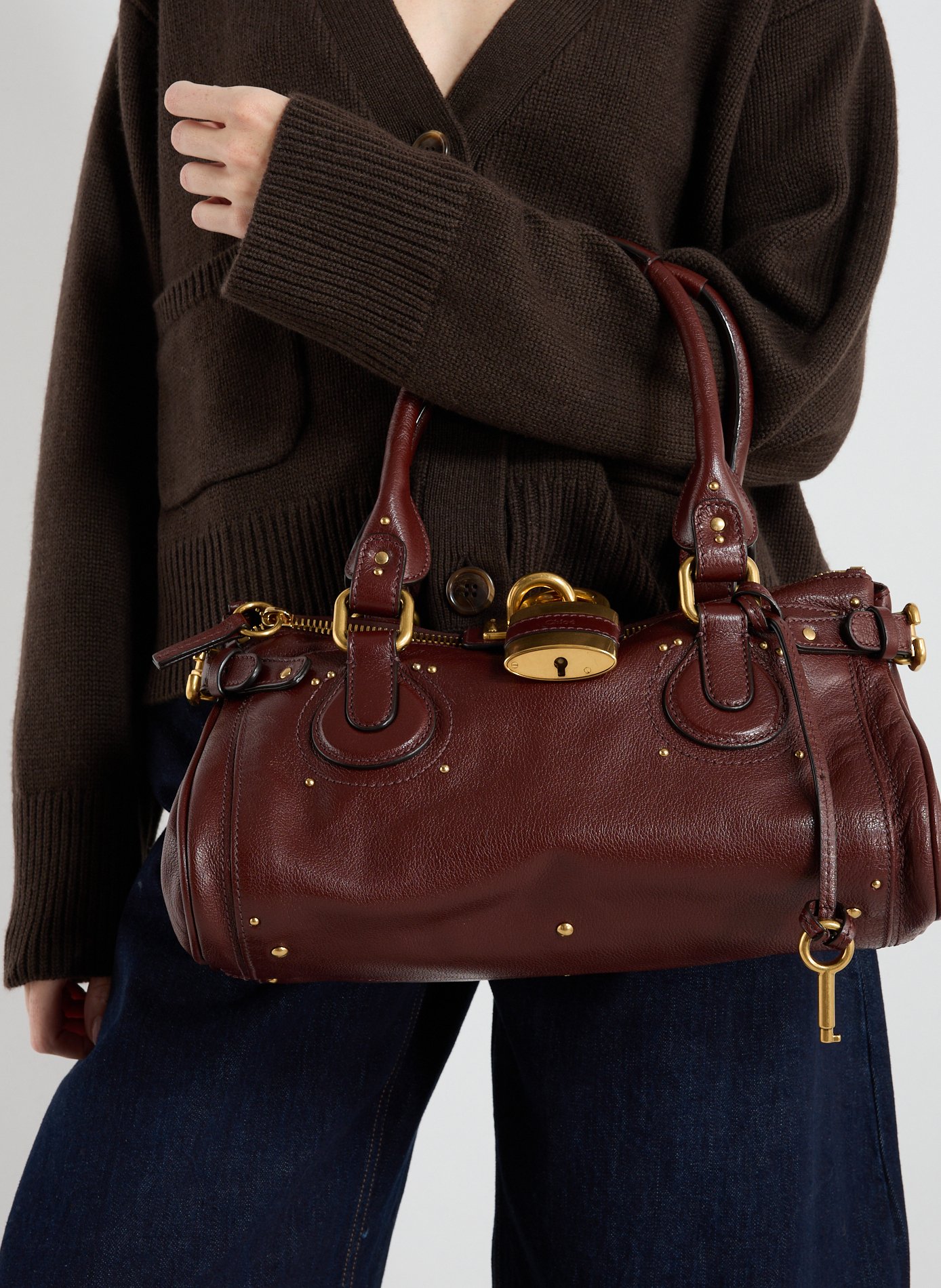 Sac à main en cuir CHLOÉ Marron