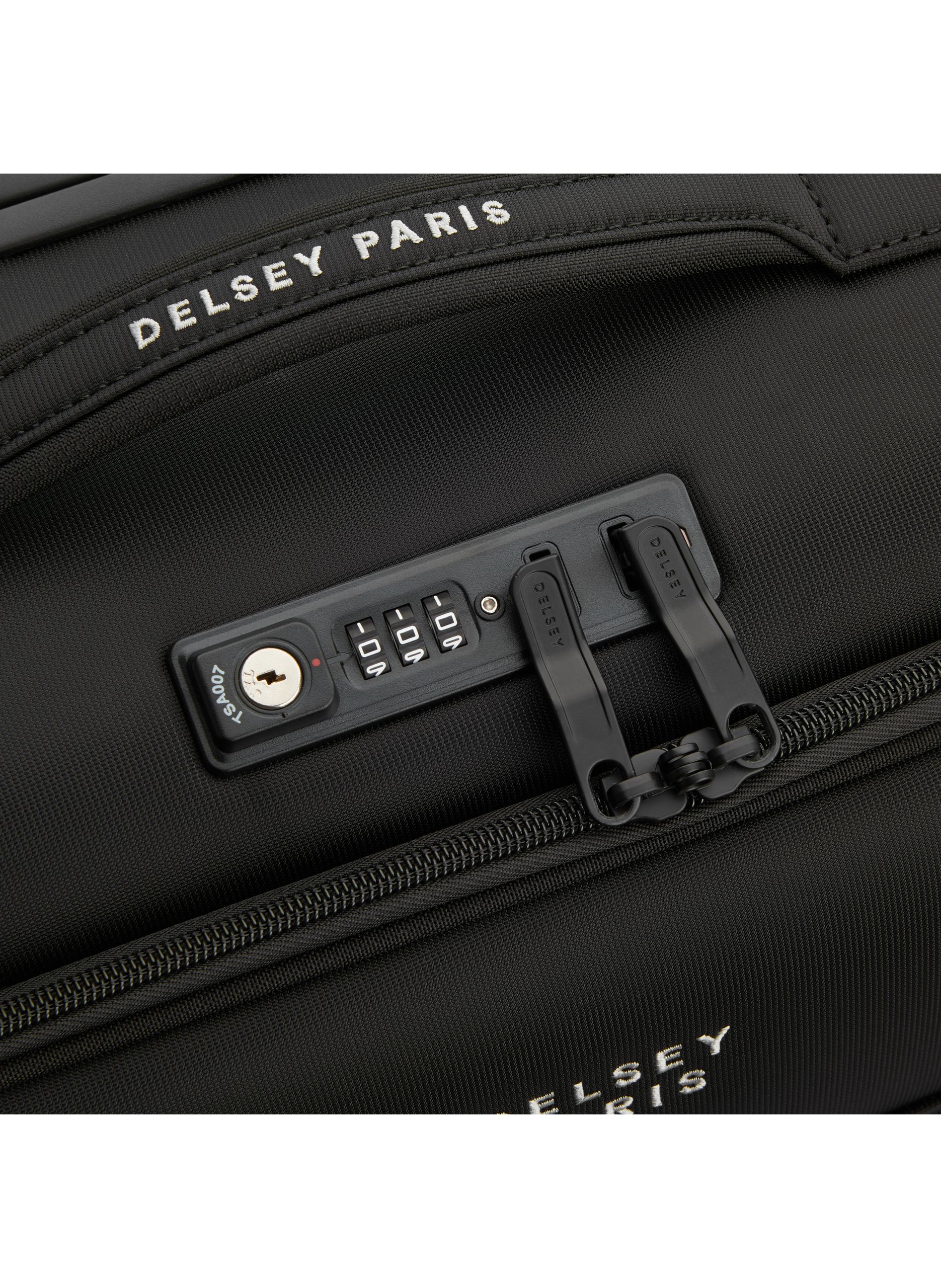 Valise cabine souple taille s - brochant 3 DELSEY PARIS Noir