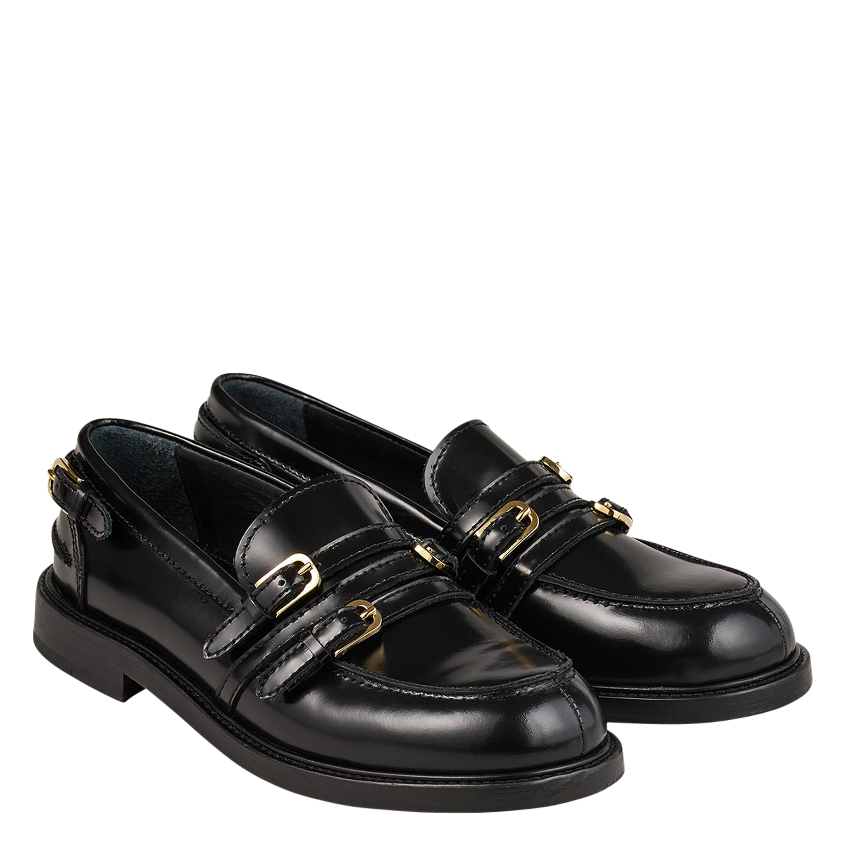 Mocassins en cuir SANDRO Noir