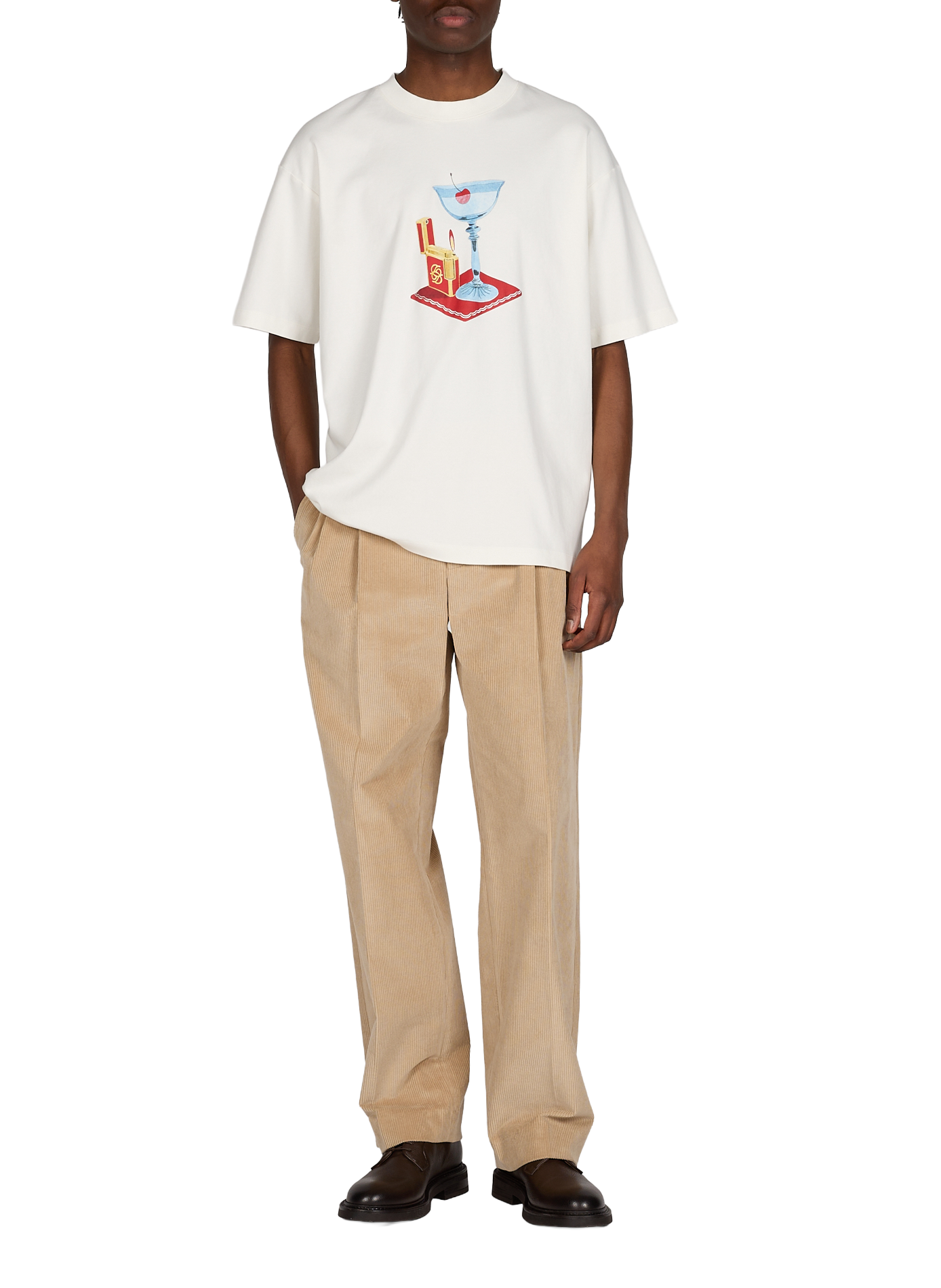 Cotton round-neck T-shirt DROLE DE MONSIEUR White