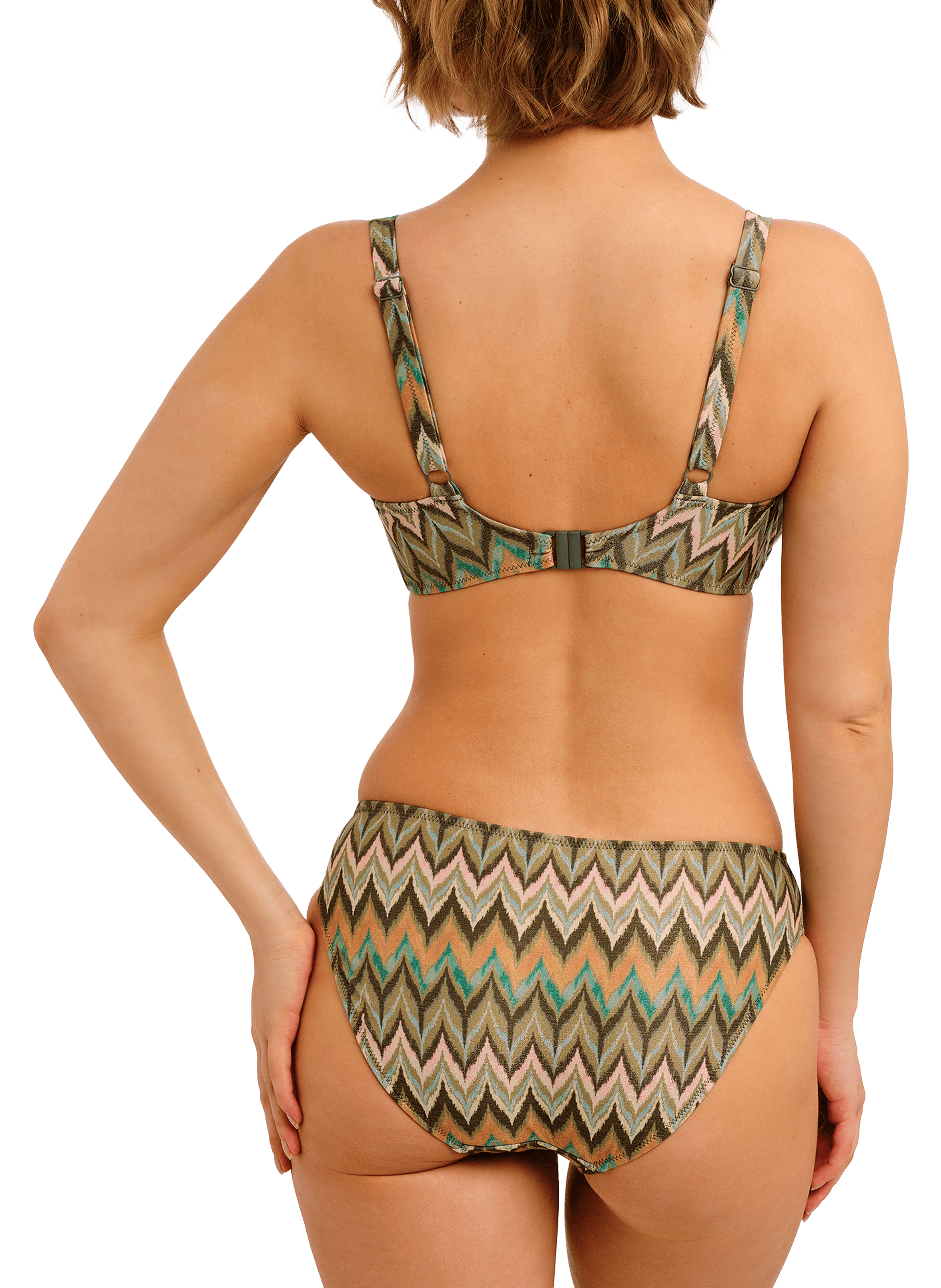 Bas de maillot de bain Arizona à imprimé zigzag FREYA Vert