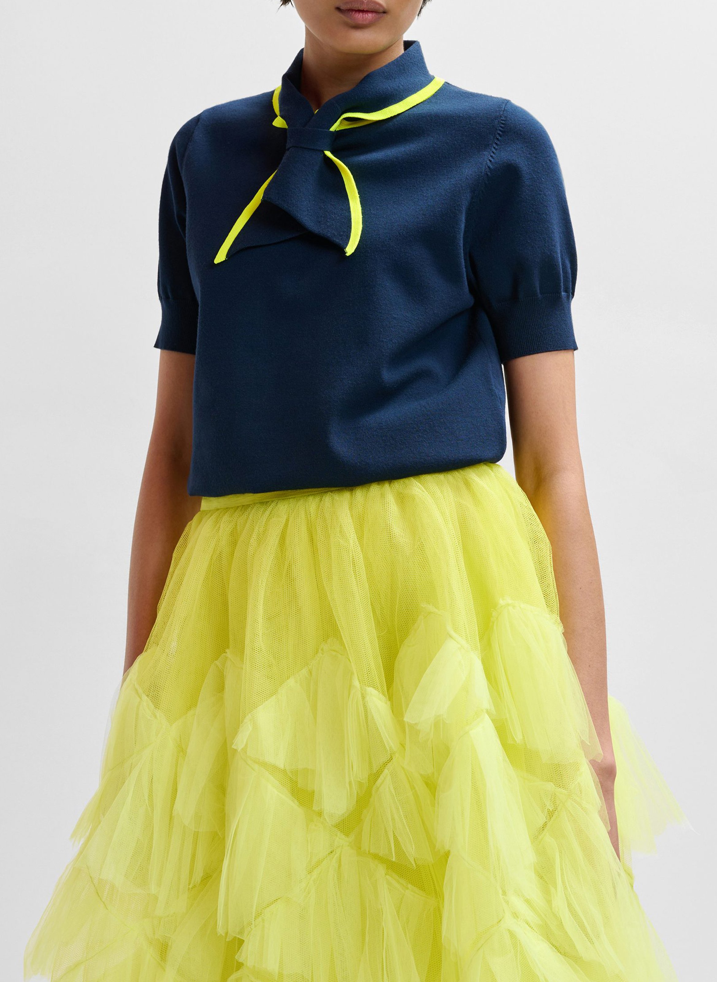 Polo col noué Jonda ESSENTIEL ANTWERP Bleu