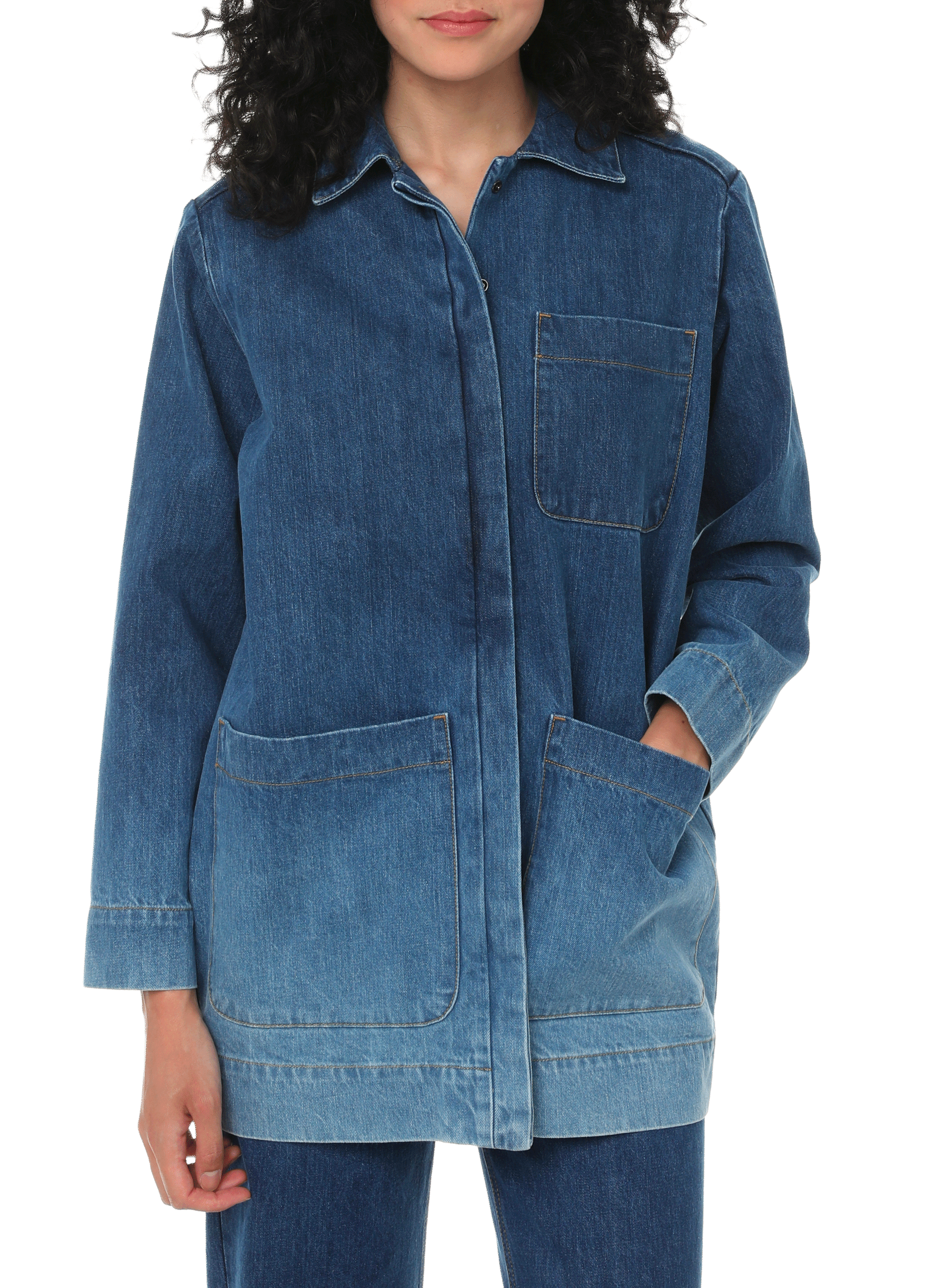 Long denim jacket ETRE CECILE Blue