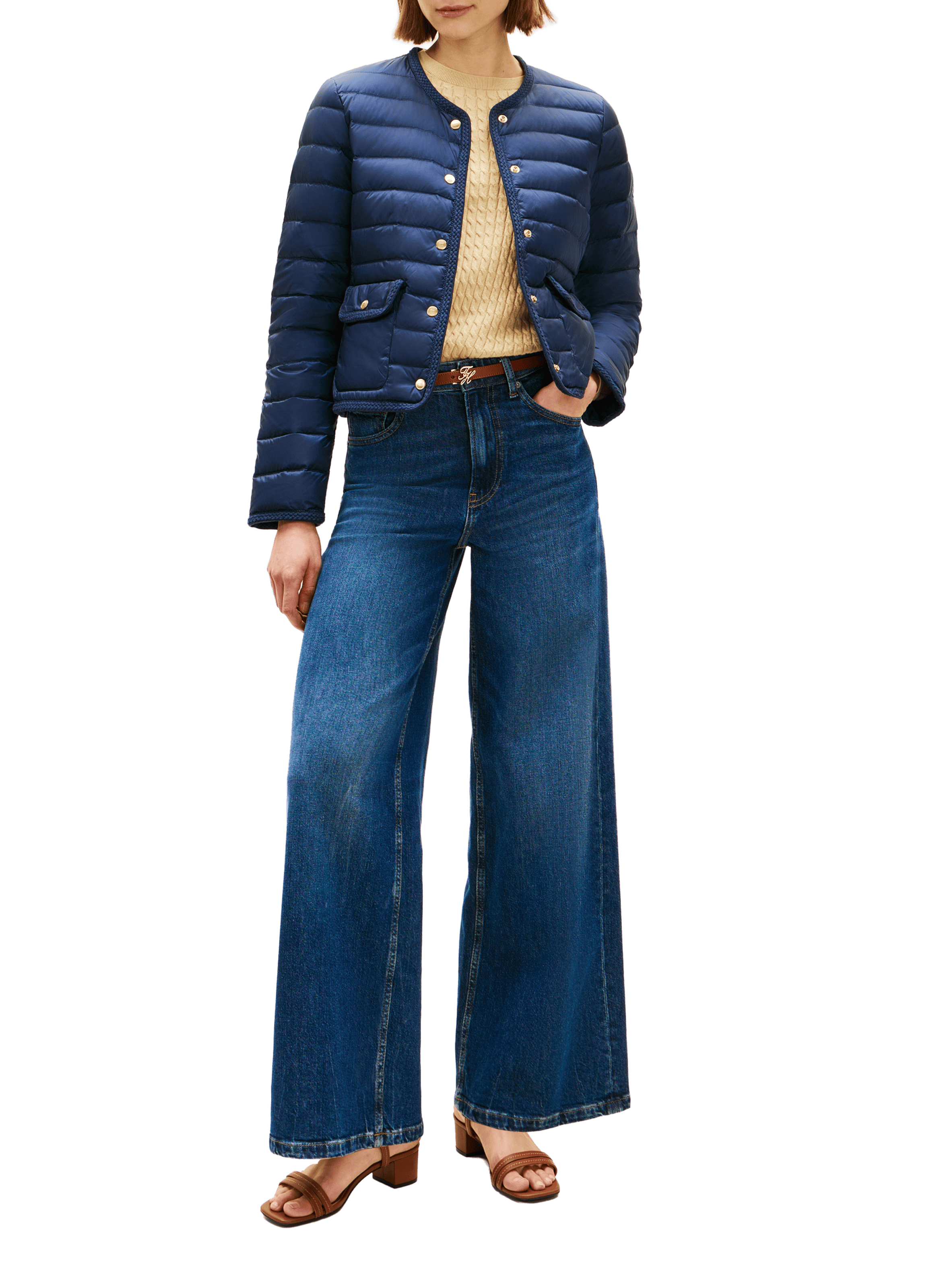 Quilted straight jacket TOMMY HILFIGER Blue