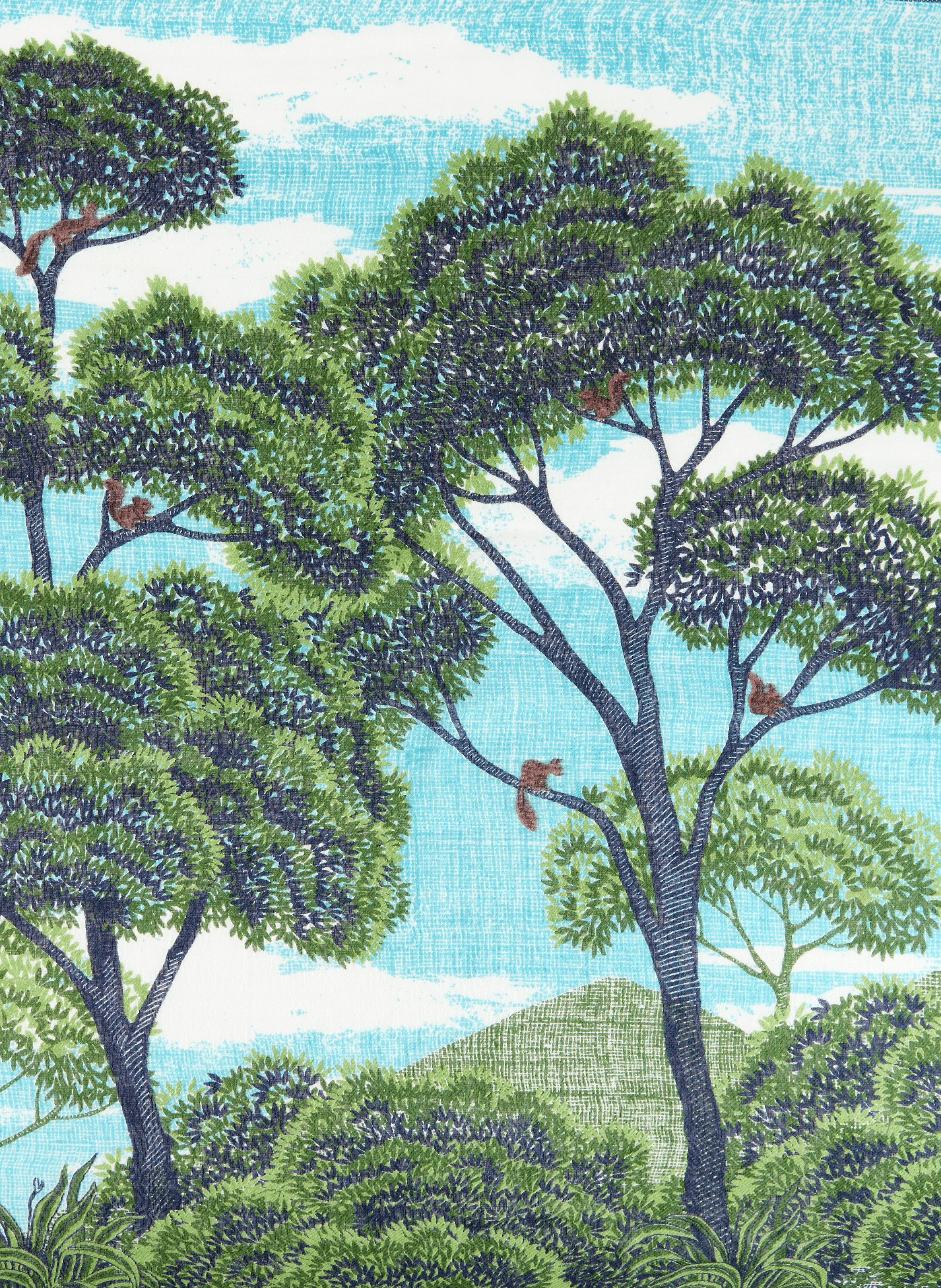 Mixed linen and cotton scarf INOUI EDITIONS Green