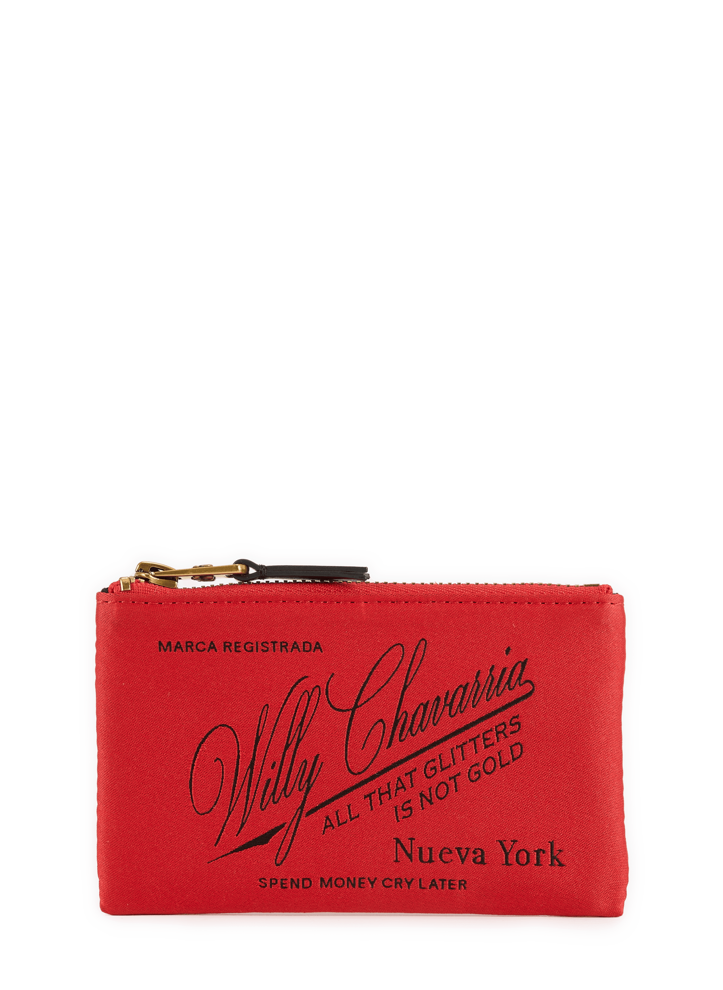Portafoglio con logo ricamato WILLY CHAVARRIA Rosso