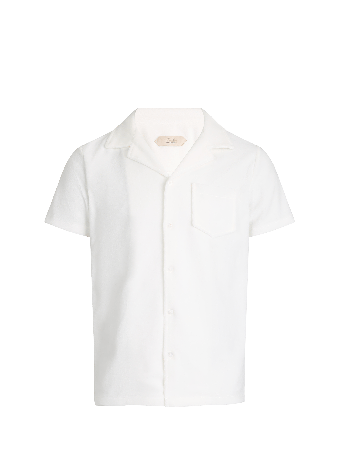 Chemise en tissu éponge de coton mélangé AURELIEN Blanc