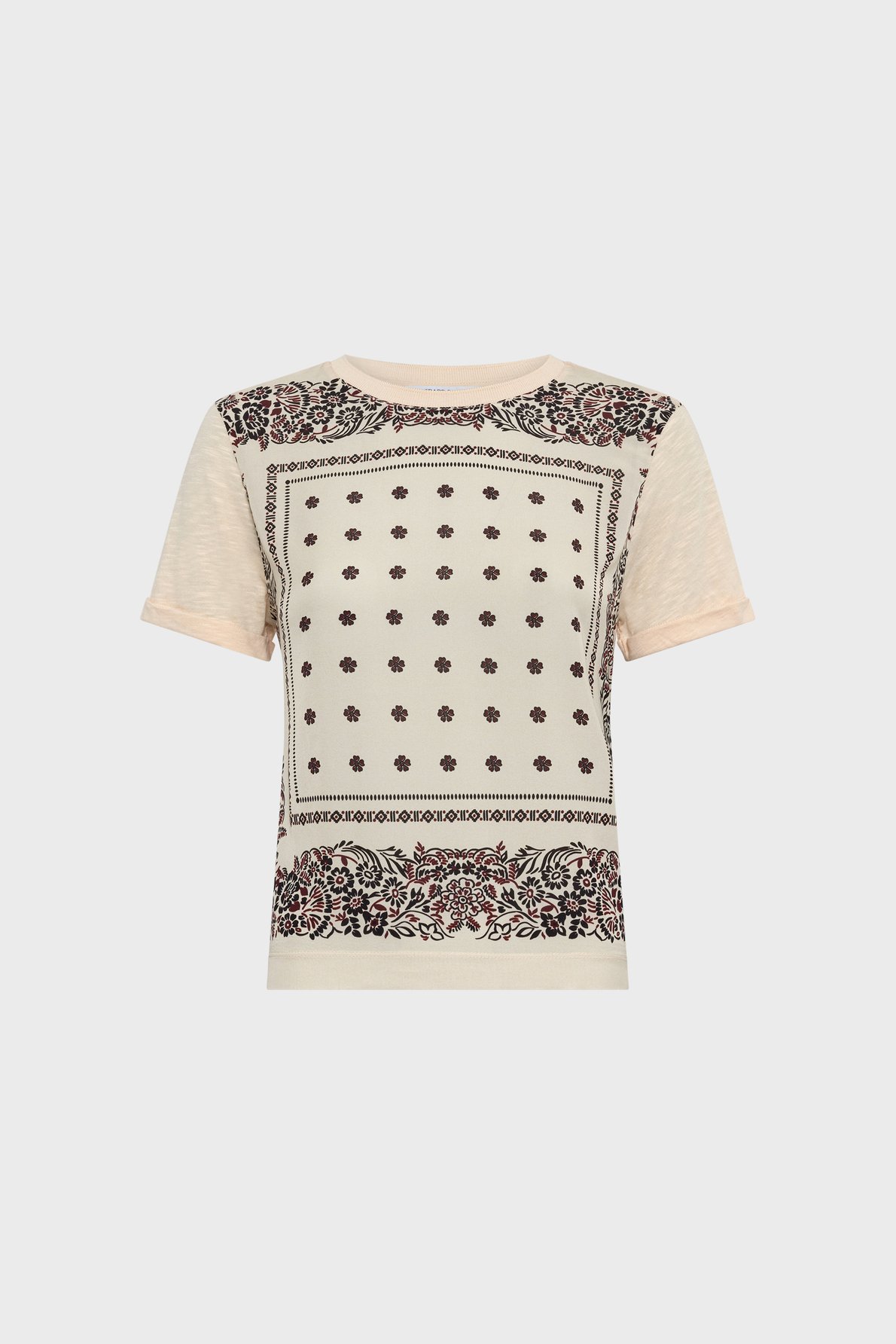 T-shirt bi matière esprit foulard - manolia GERARD DAREL Beige