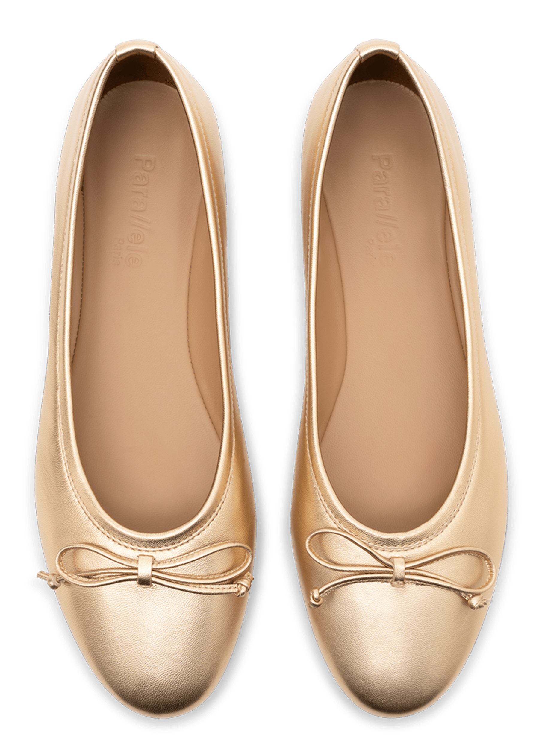 Ballerines bora en nappa PARALLELE Doré