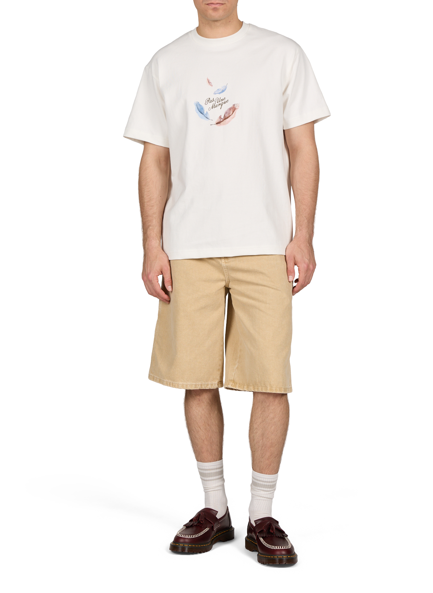 Oversized printed cotton T-shirt PAS UNE MARQUE White