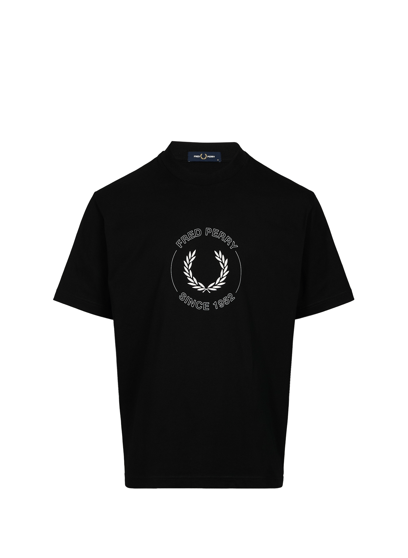 T-shirt à logo brodé en coton FRED PERRY Noir