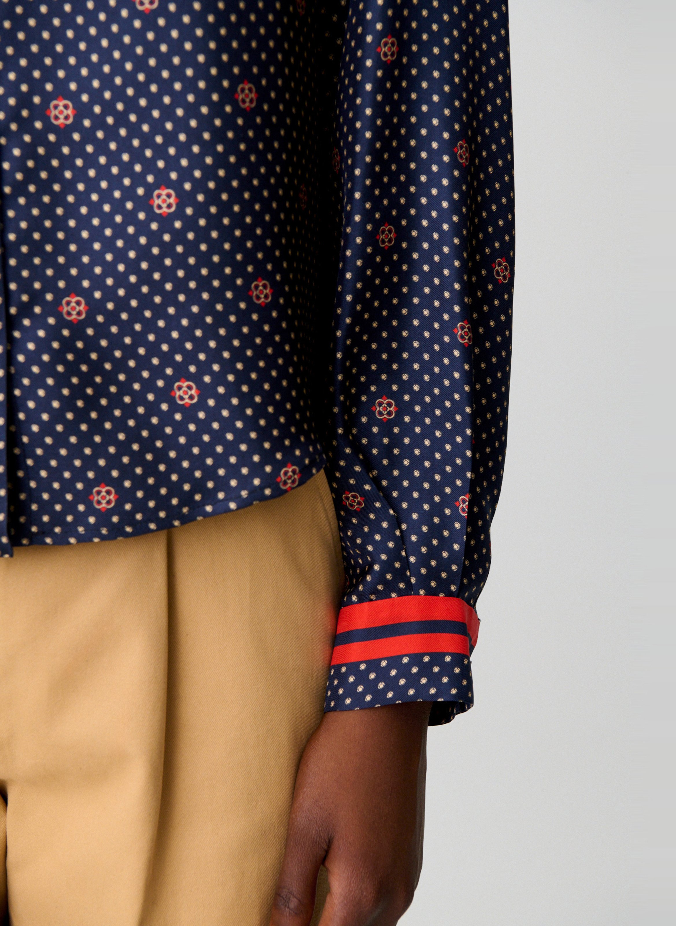 Chemise droite en soie CLAUDIE PIERLOT Multicolore