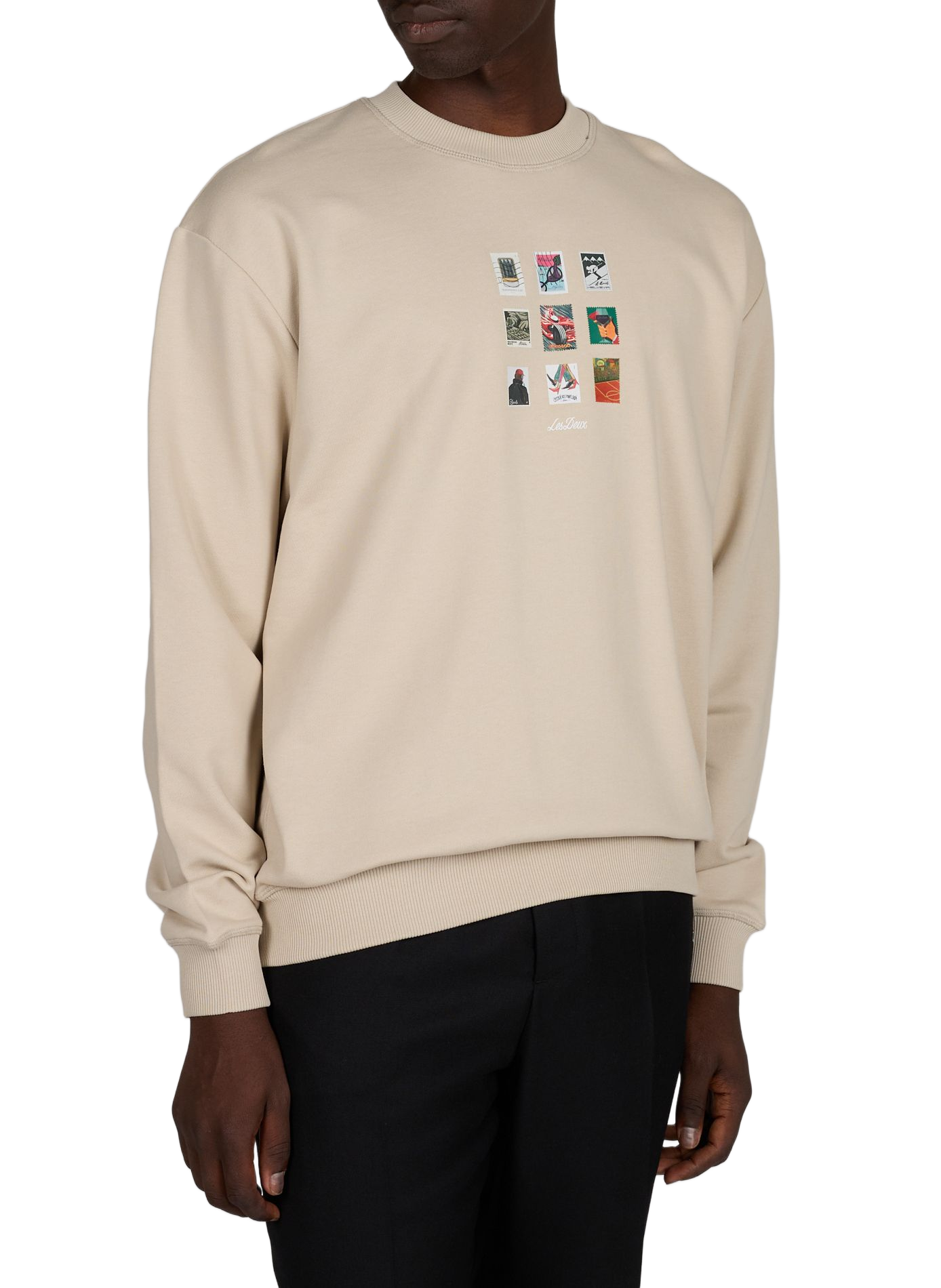 Oversized cotton sweatshirt LES DEUX Beige