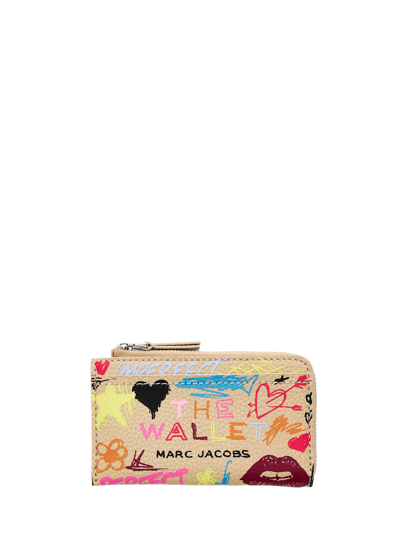 Portefeuille The Punk Scribble en cuir MARC JACOBS Beige