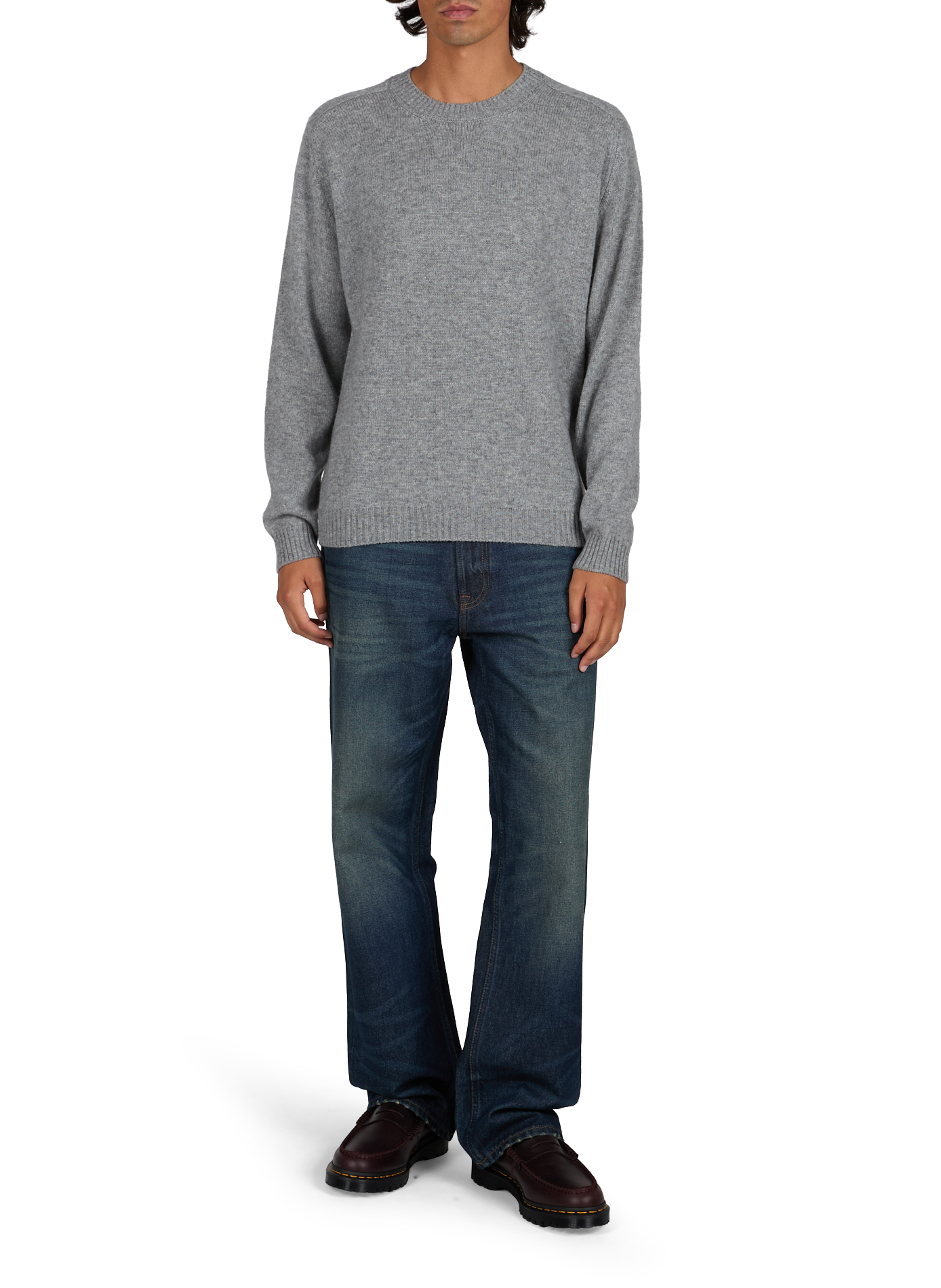 Round-neck wool and cashmere jumper BOGLIOLI Grey