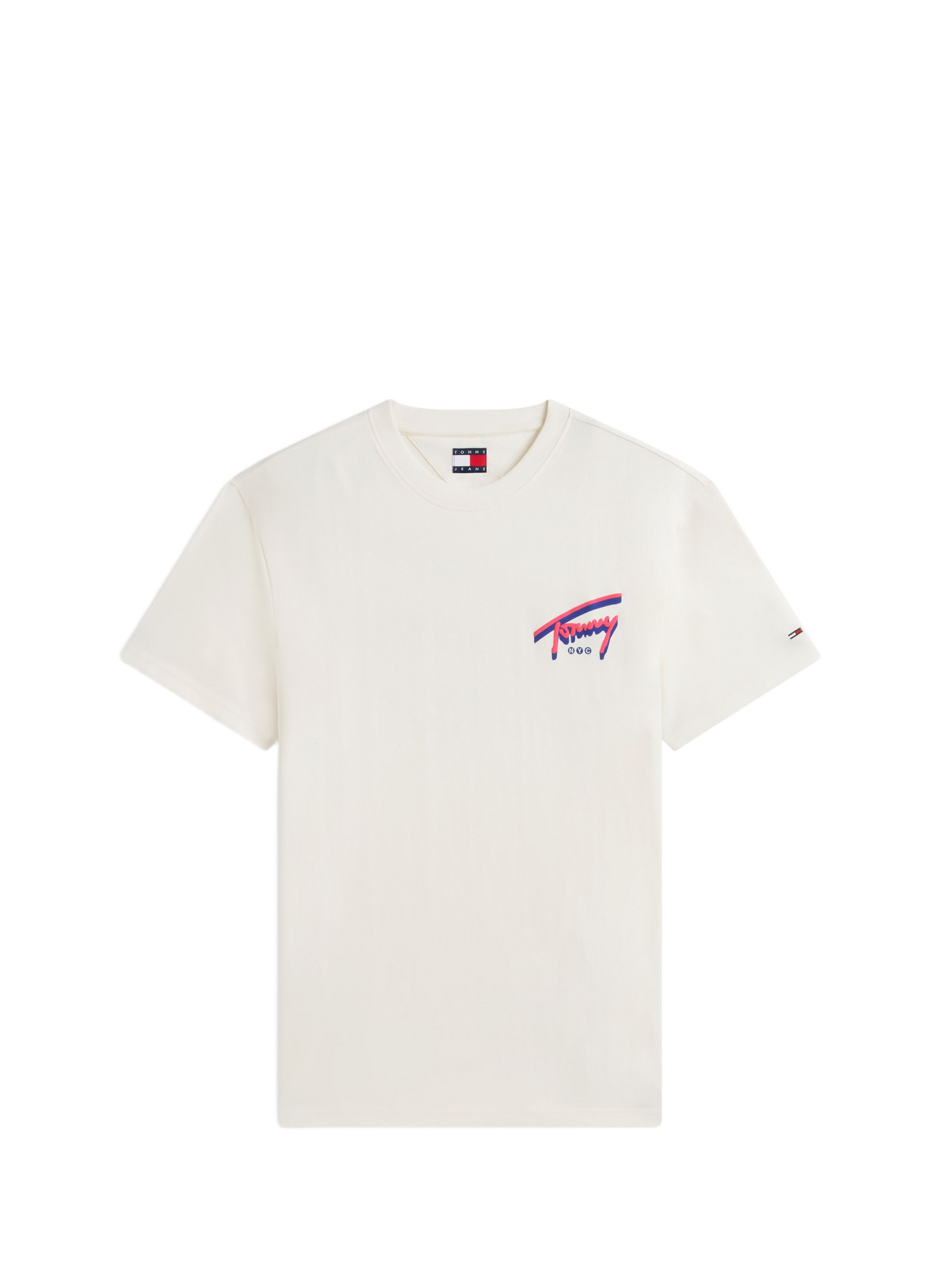 T-shirt droit col rond sérigraphié TOMMY HILFIGER Blanc