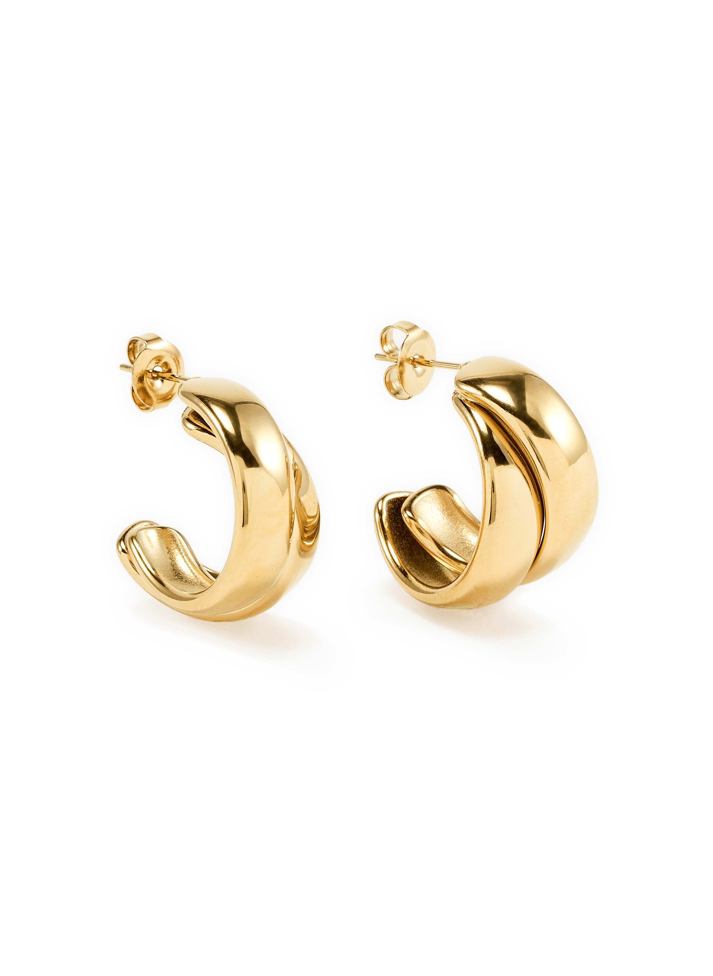 Boucles d'oreilles en acier AU PRINTEMPS PARIS Goud