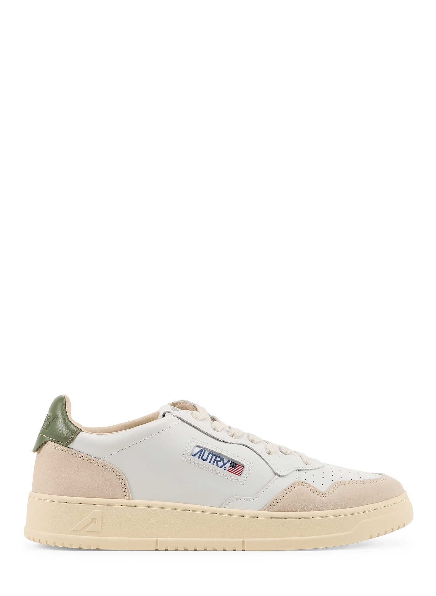 Schnürschuhe aus gemischtem Leder AUTRY Weiss