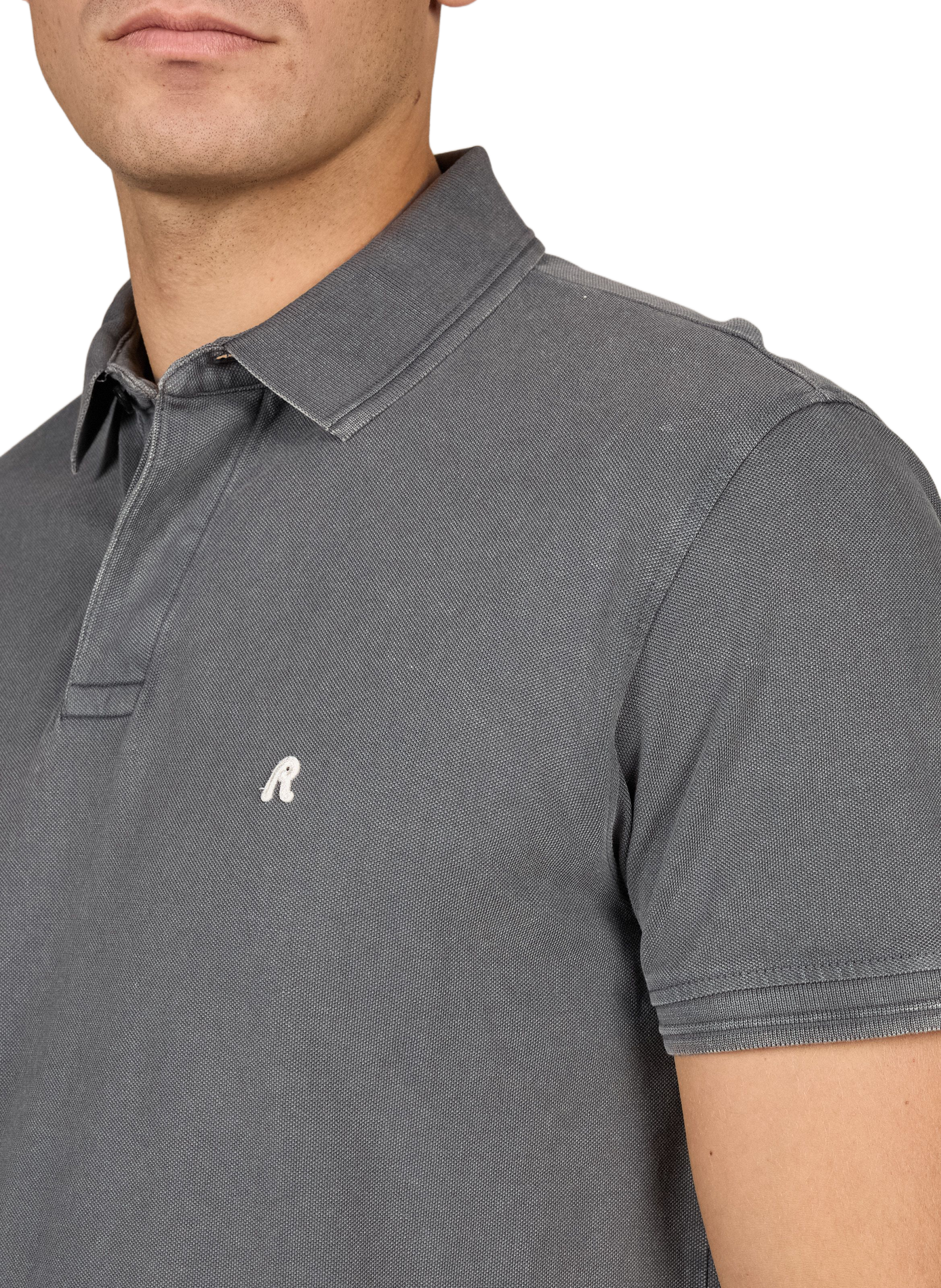 Short-sleeve washed polo REPLAY Grey