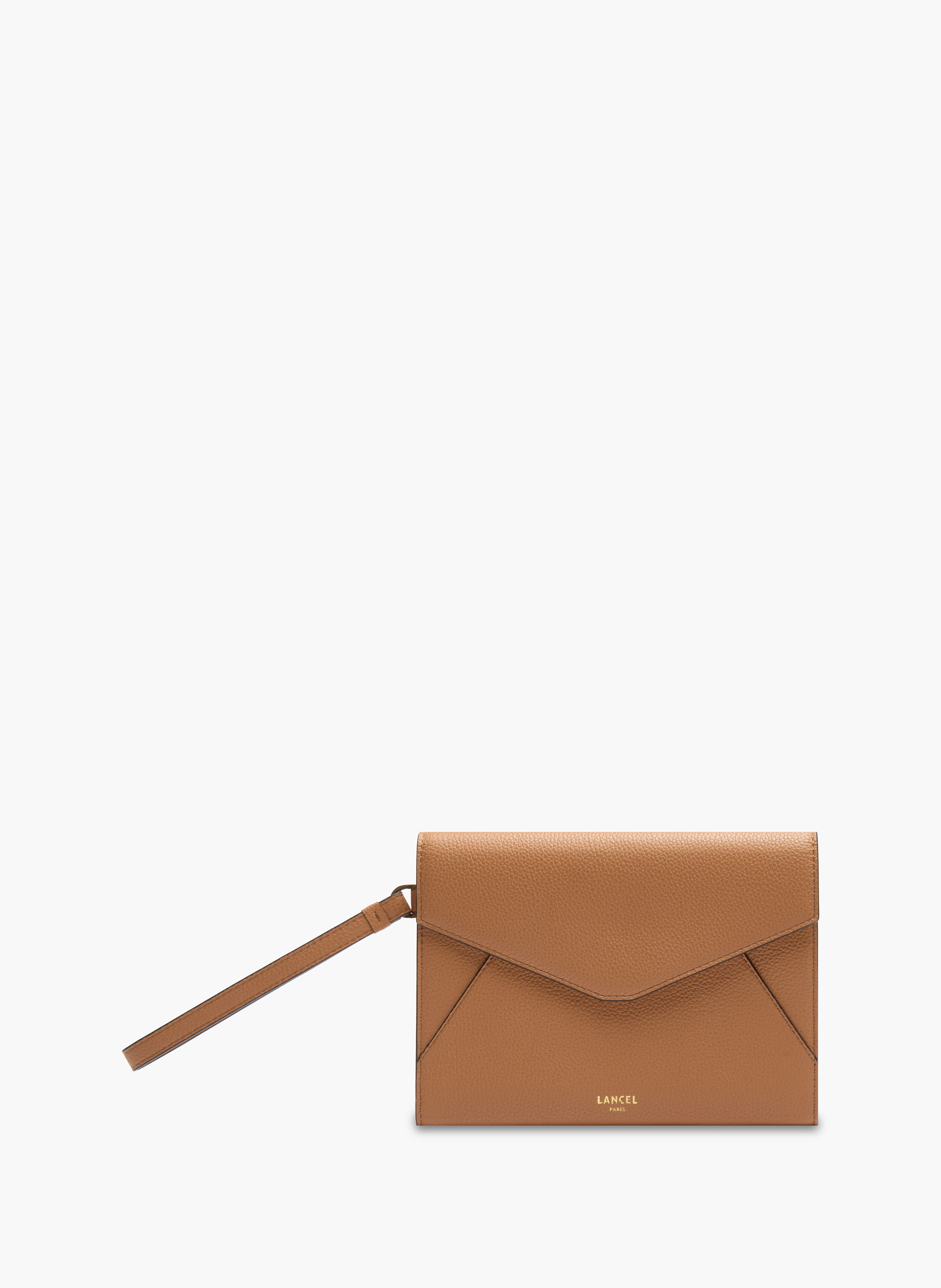 Pochette rabat m enveloppe de lancel en cuir LANCEL Marron