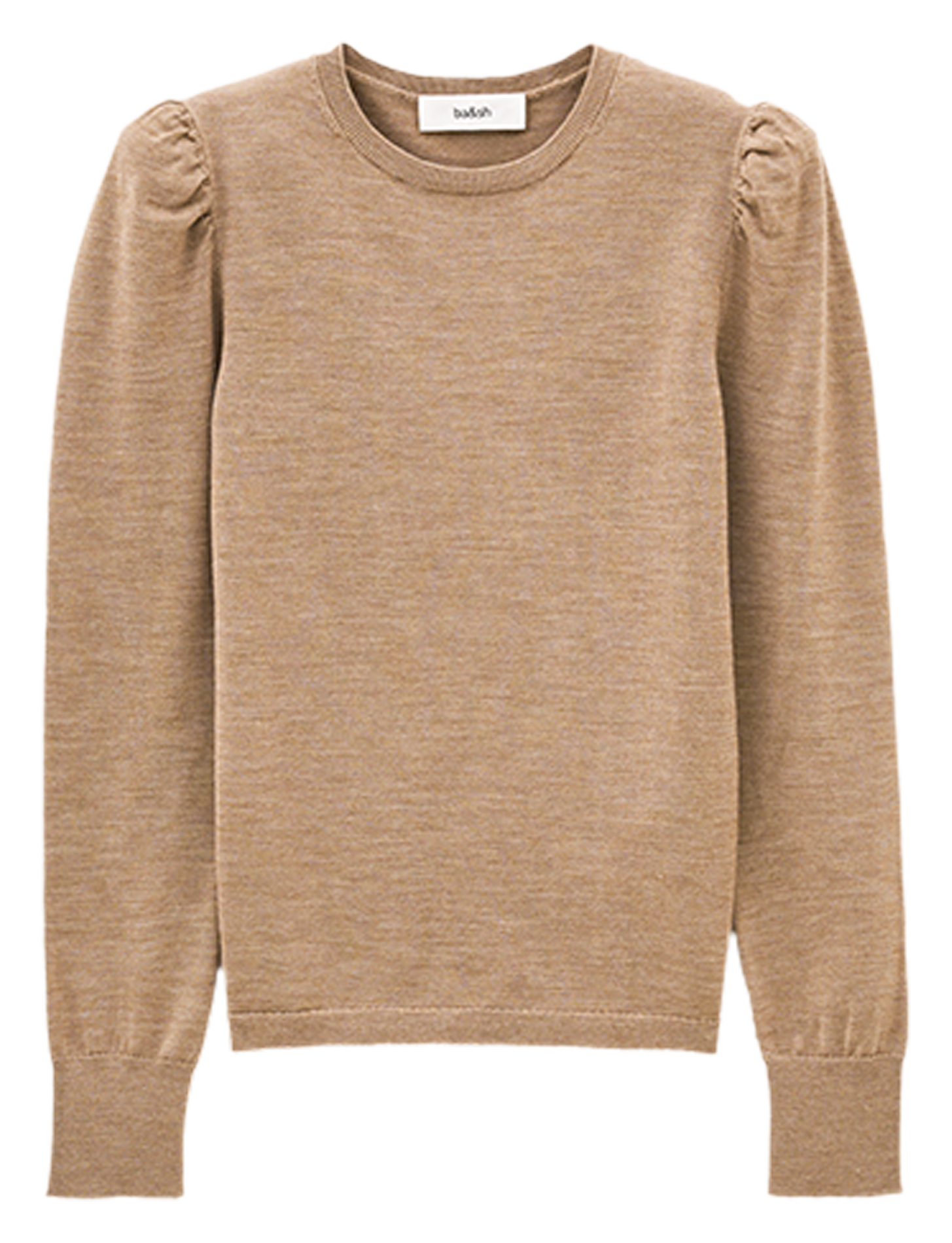 Pull droit uni en laine britanie BA&SH Beige
