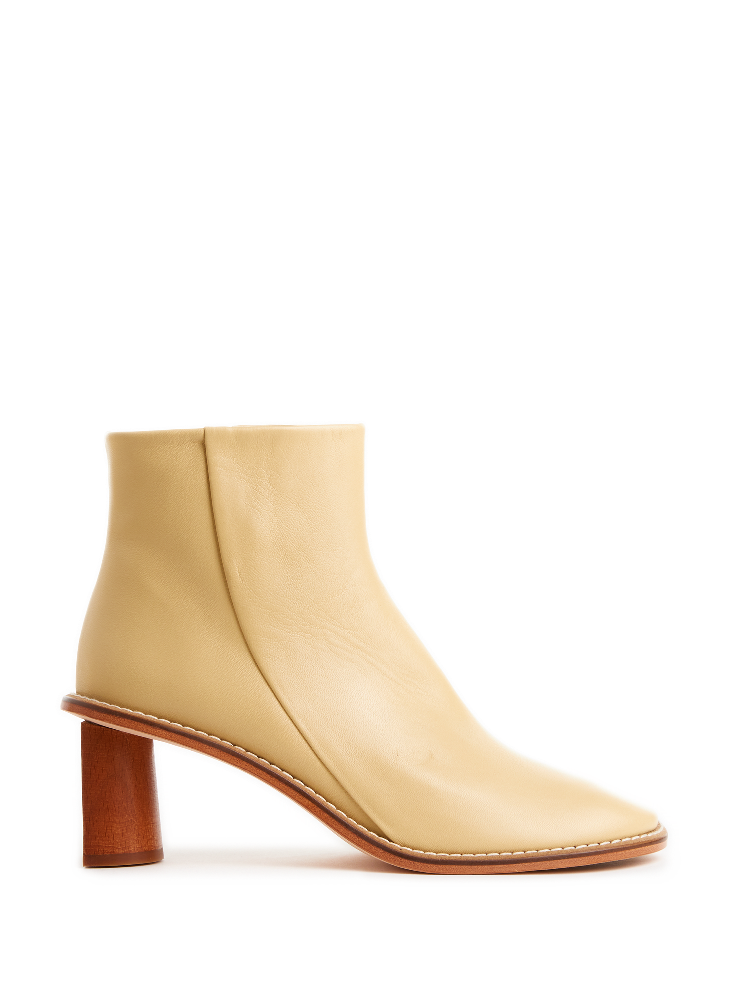 REJINA PYO Edith nappa leather ankle boots Beige