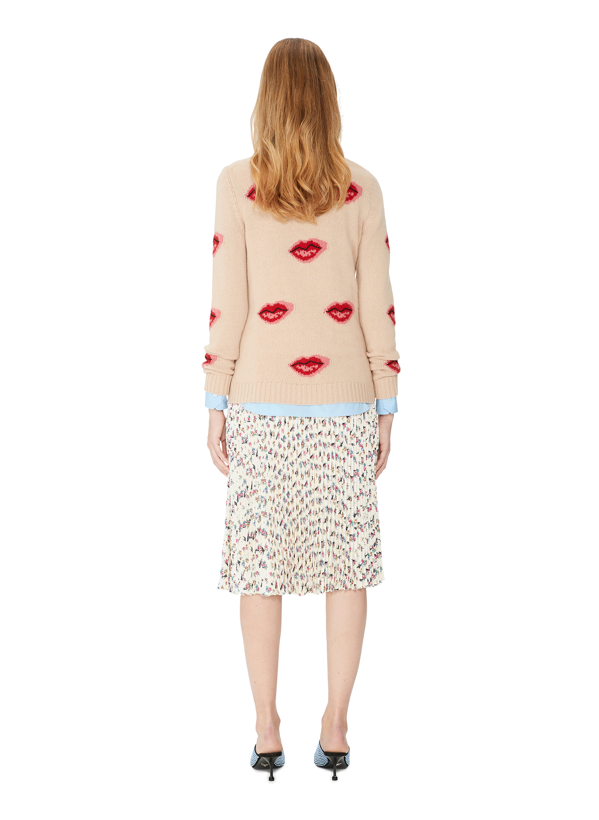 Wollpullover aus Schurwolle und Kaschmir PRADA Beige