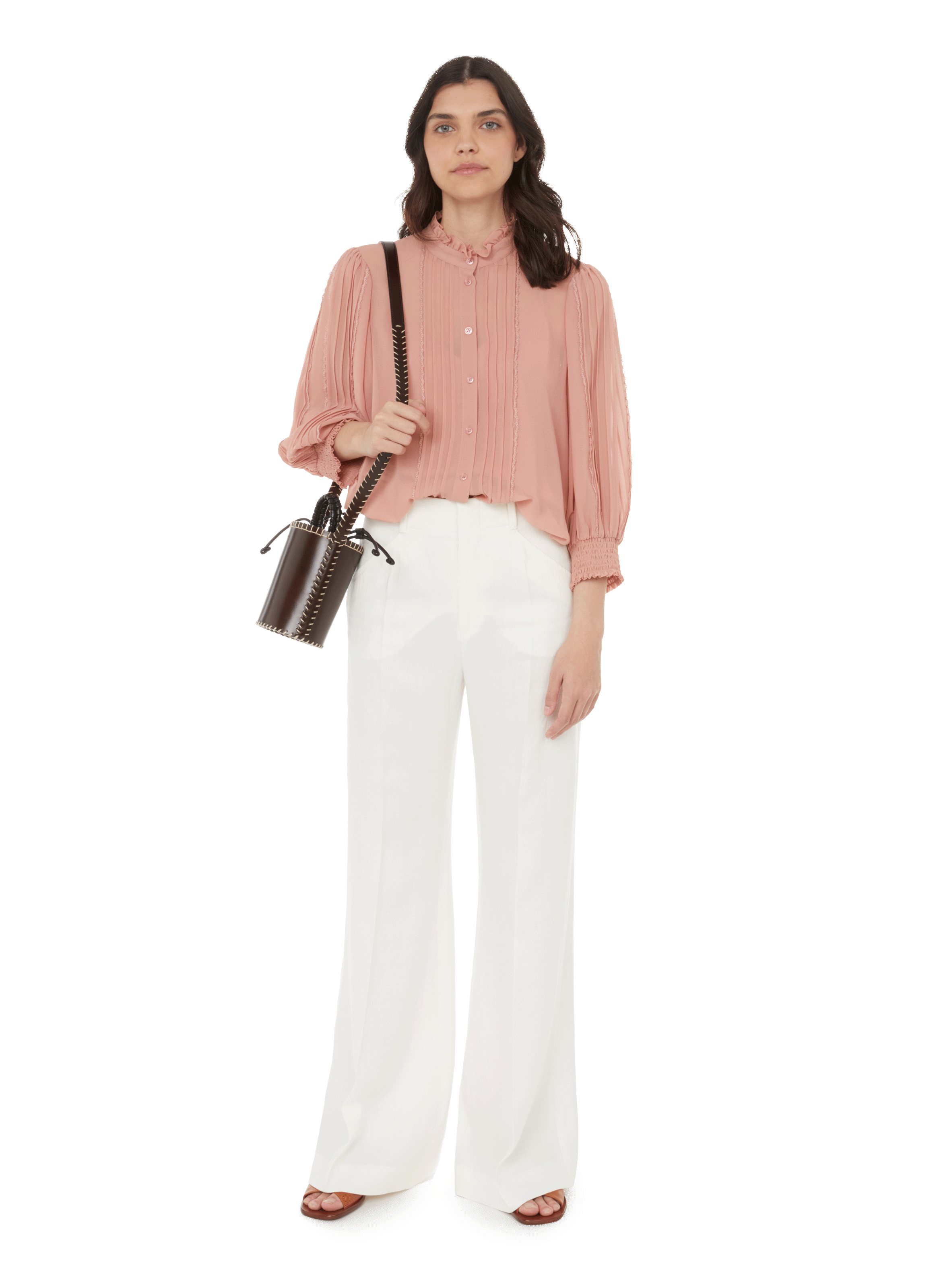 Lawson leather bucket bag CHLOÉ Brown