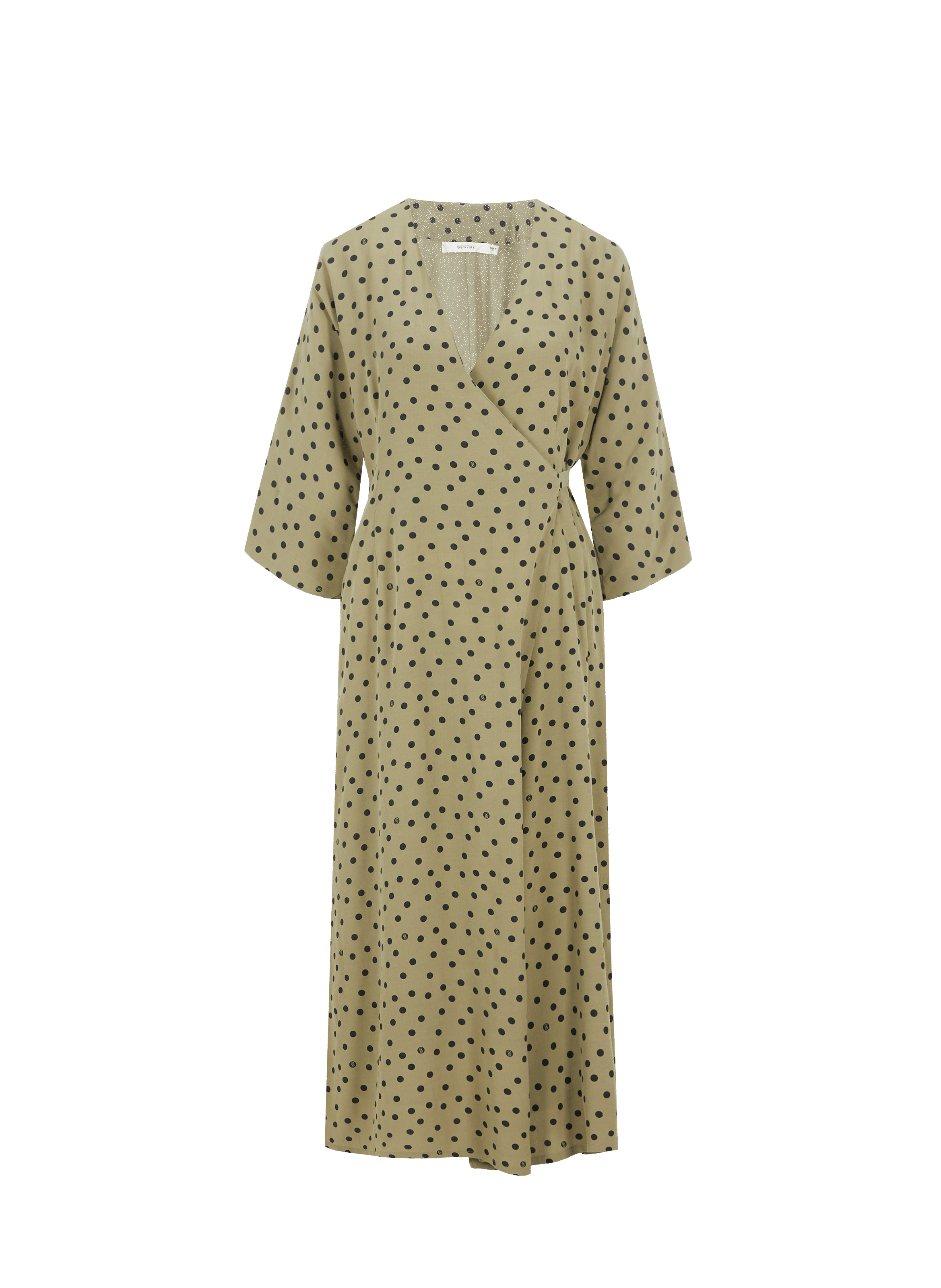 Robe portefeuille à pois