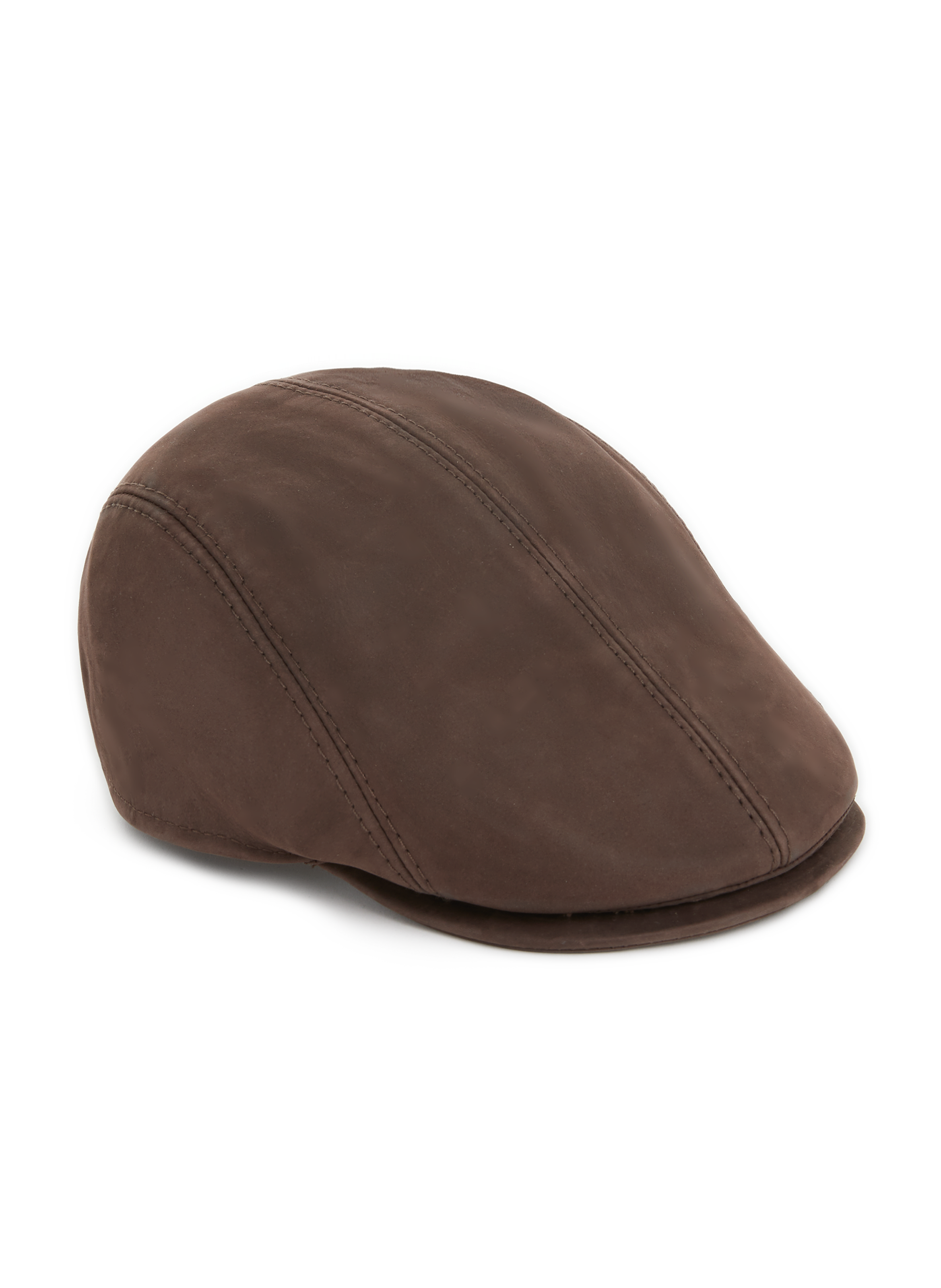 Leather beret SAISON 1865 Brown