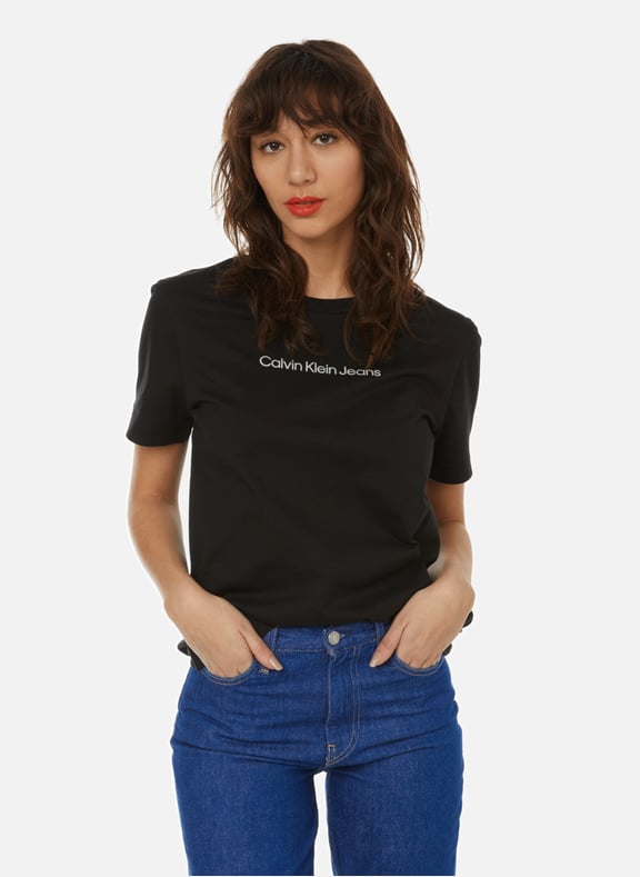 T-shirt en coton organique Noir by CALVIN KLEIN CALVIN KLEIN T-shirt en coton organique Noir