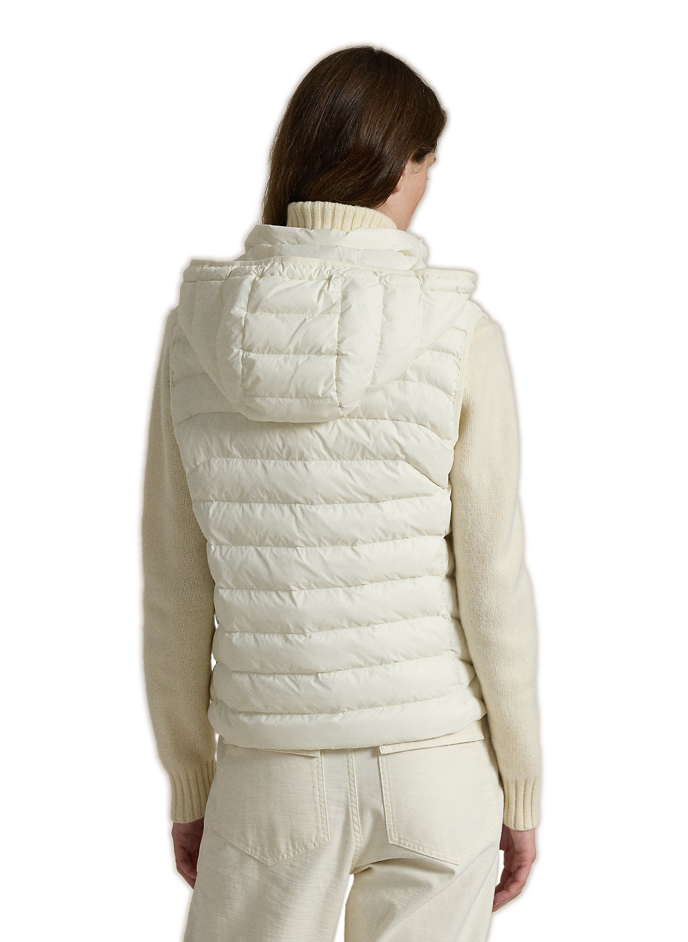 Hooded down jacket POLO RALPH LAUREN White