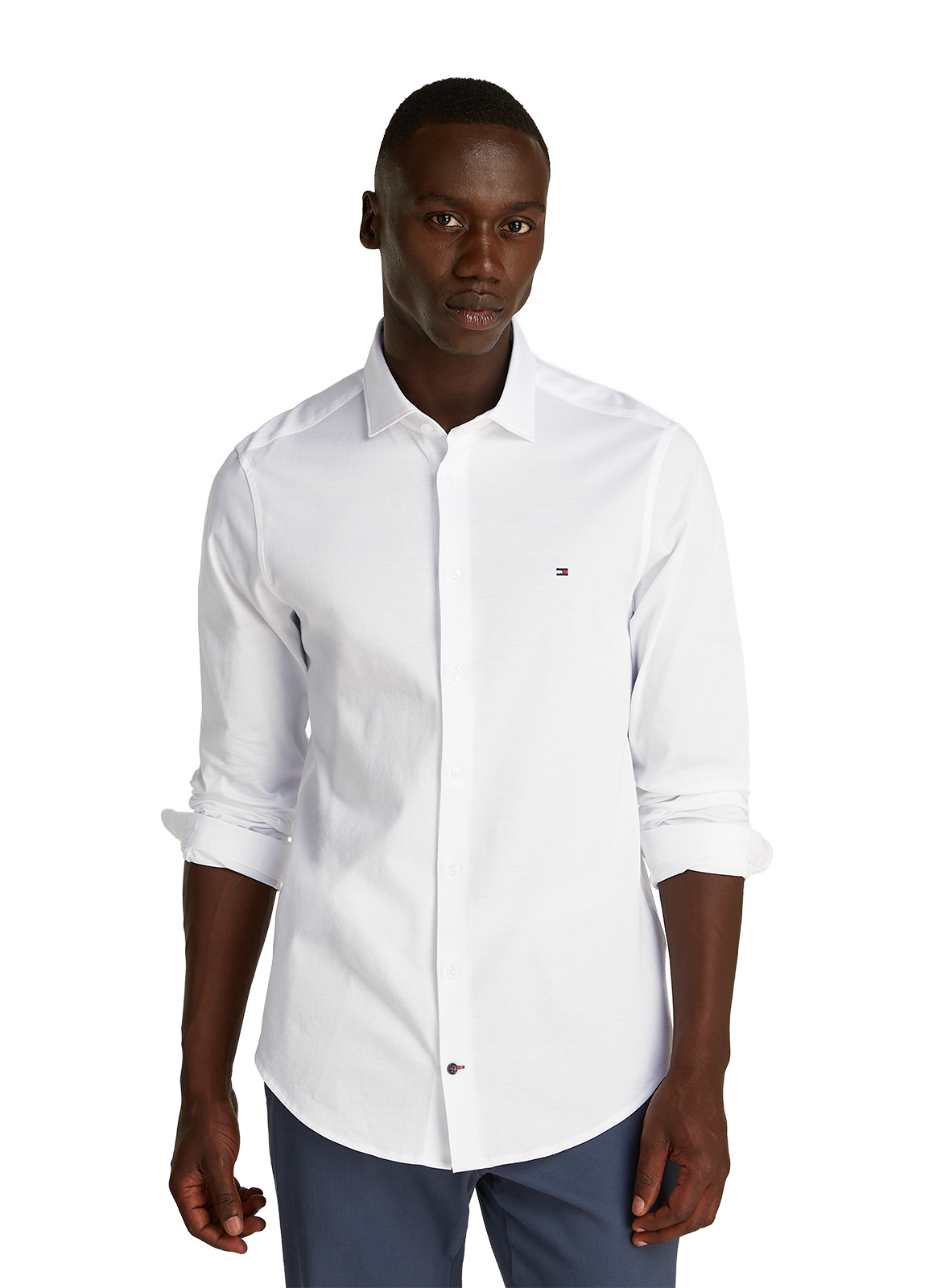 TOMMY HILFIGER Cotton poplin shirt White
