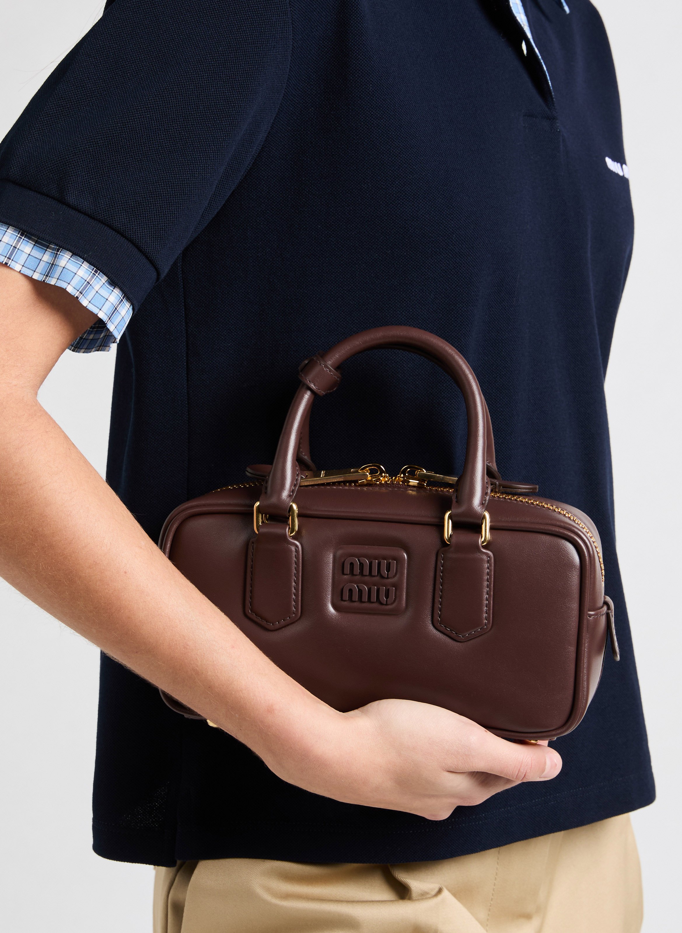 Sac Arcadie en cuir  MIU MIU Marron