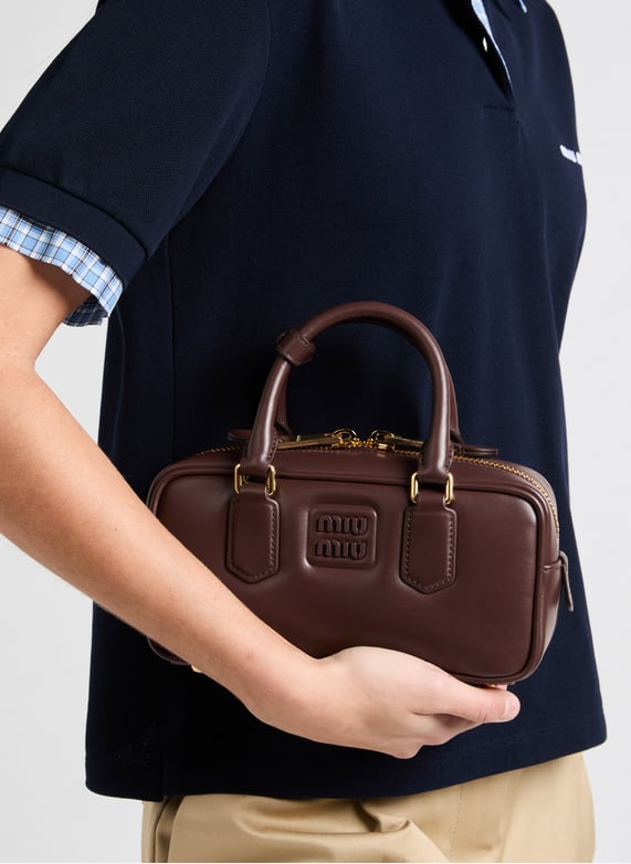 Sac Arcadie en cuir  | Marron by MIU MIU Sac Arcadie en cuir  Marron