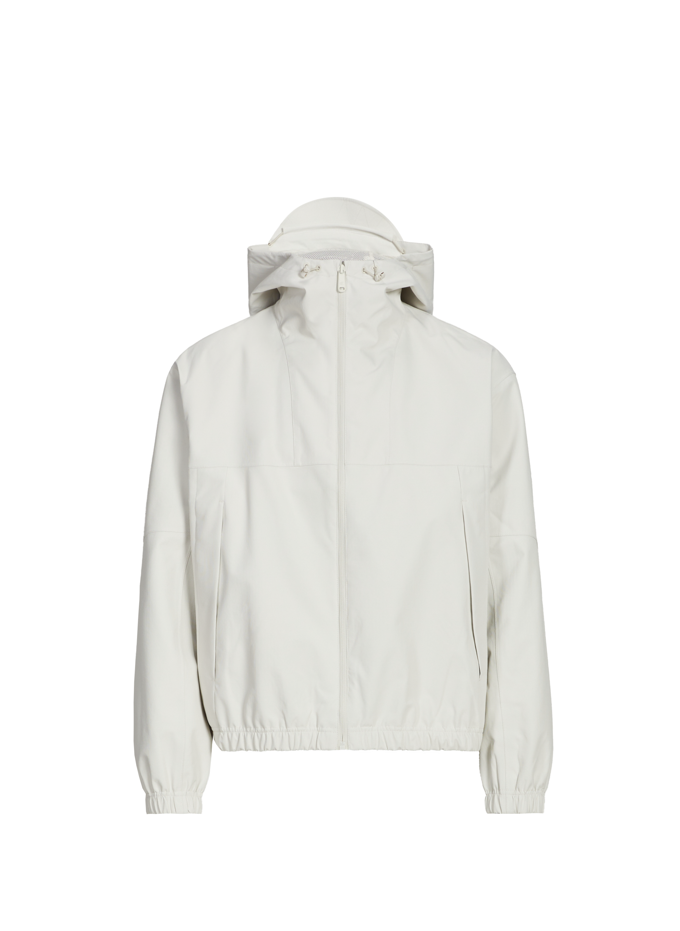 Fitted shoulder-padded wool blend blazer Beige