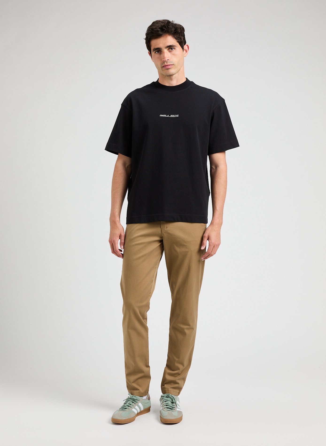 Pantalon Slim en coton  SELECTED Beige