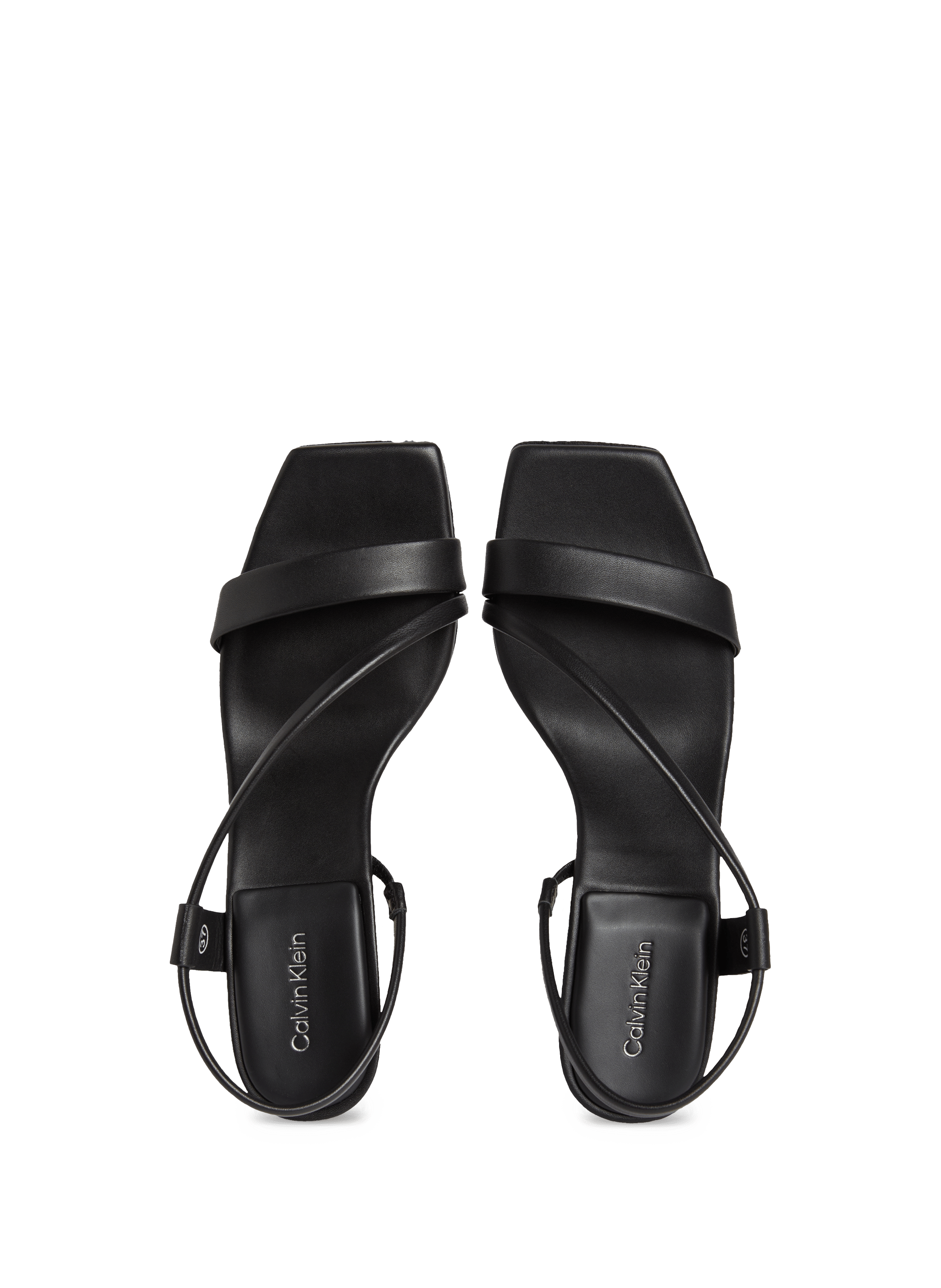 Sandales à talon en cuir CALVIN KLEIN Noir