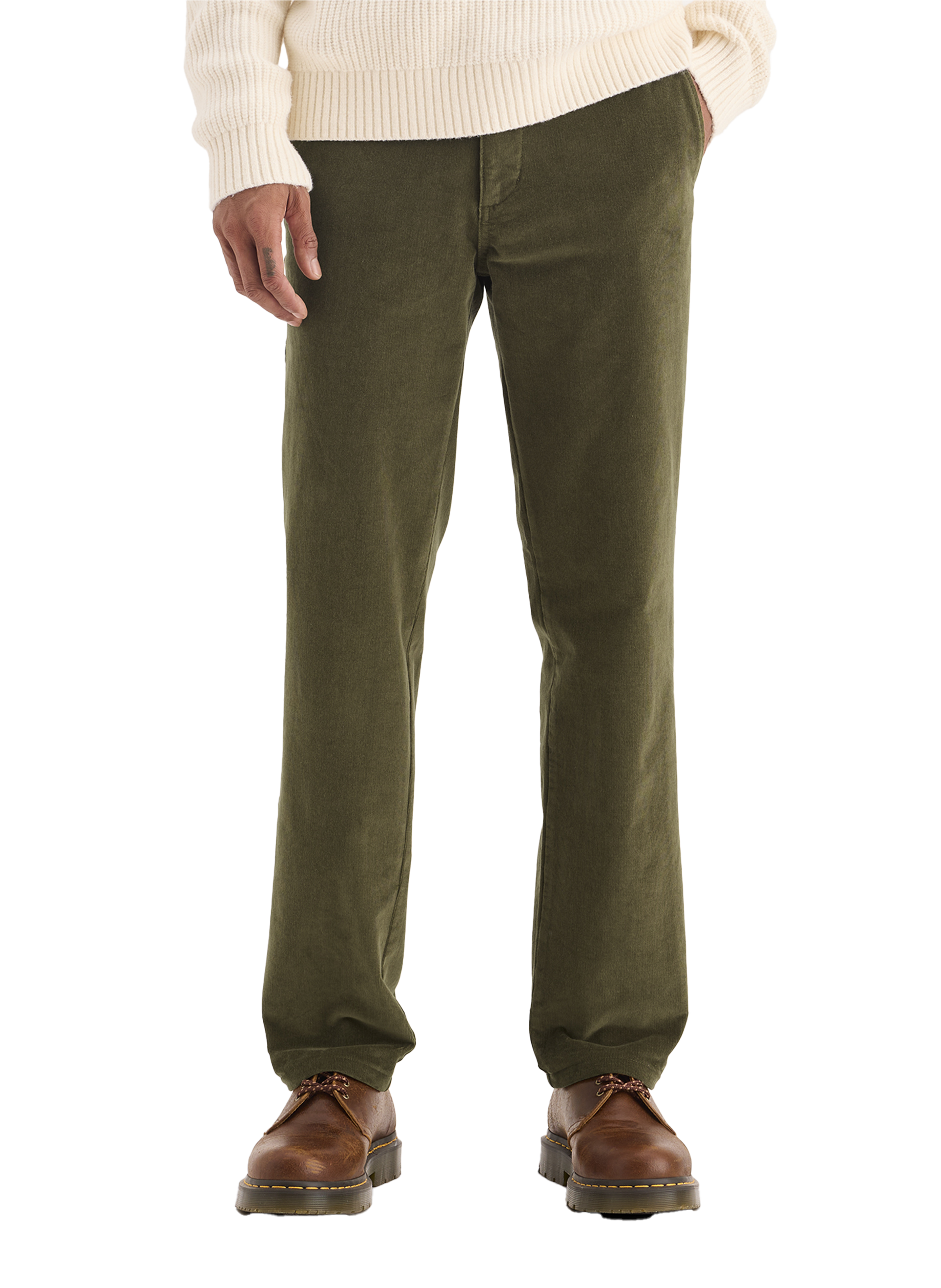 DOCKERS Pantalon droit en coton Kaki