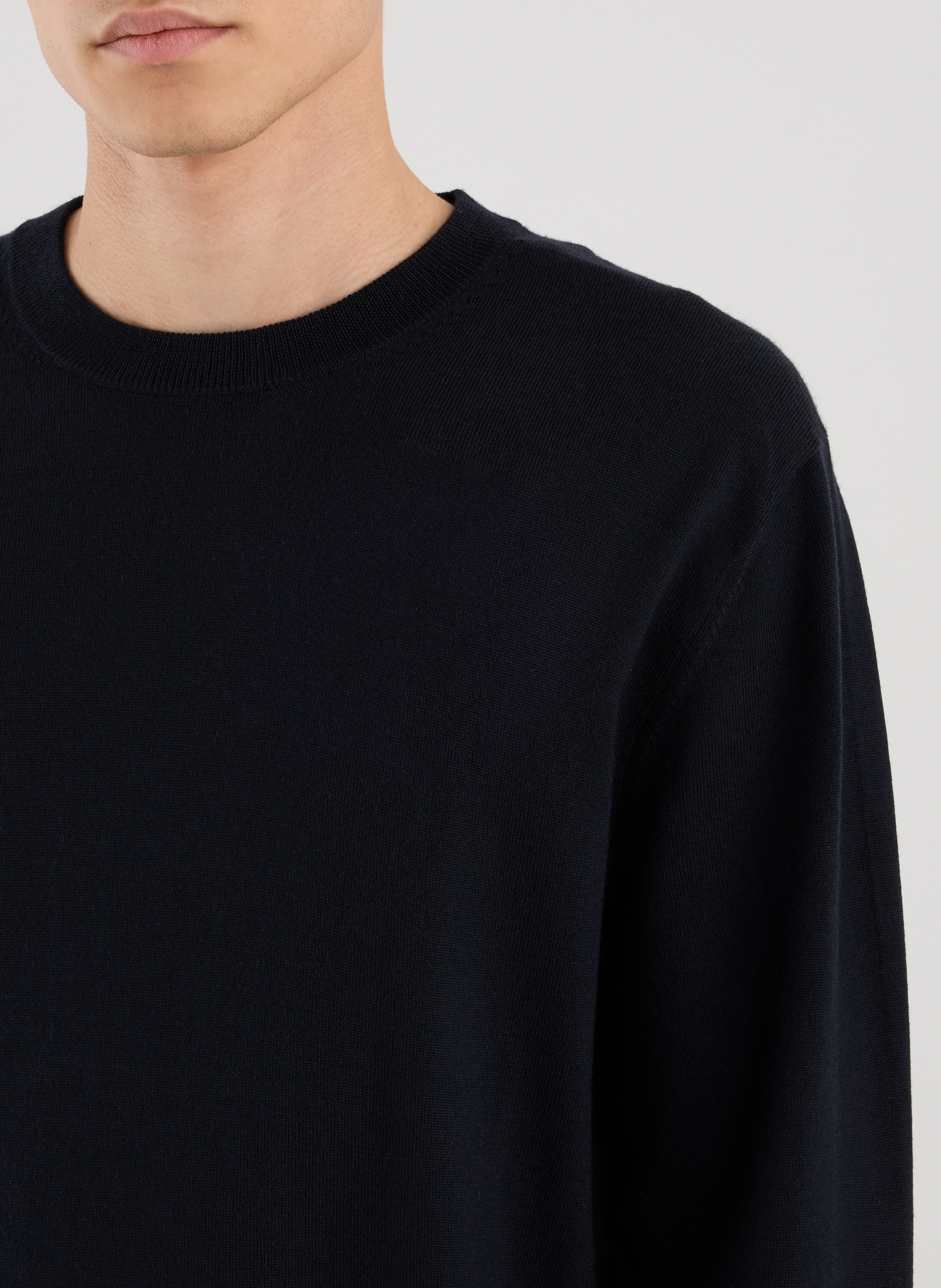 Merino wool round-neck jumper SAISON 1865 Blue