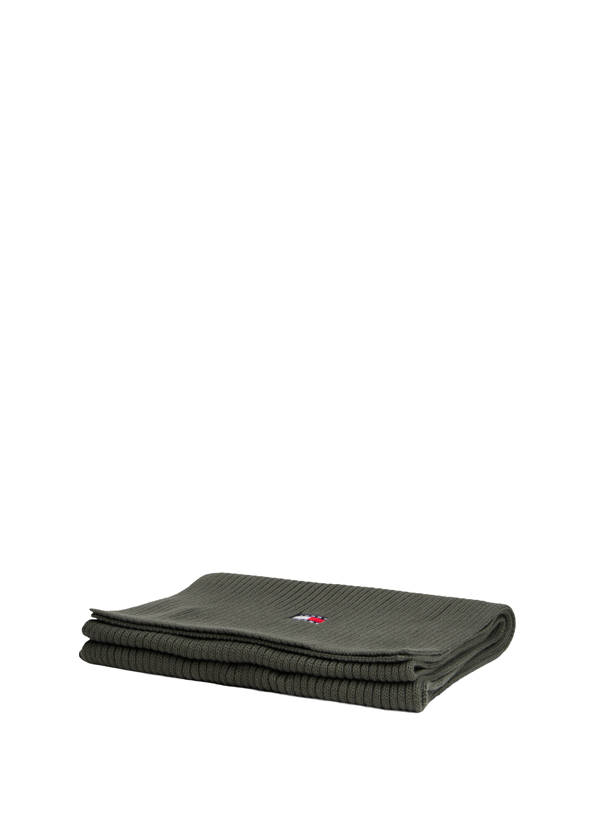 Heritage Ribbed Logo Scarf TOMMY HILFIGER Green