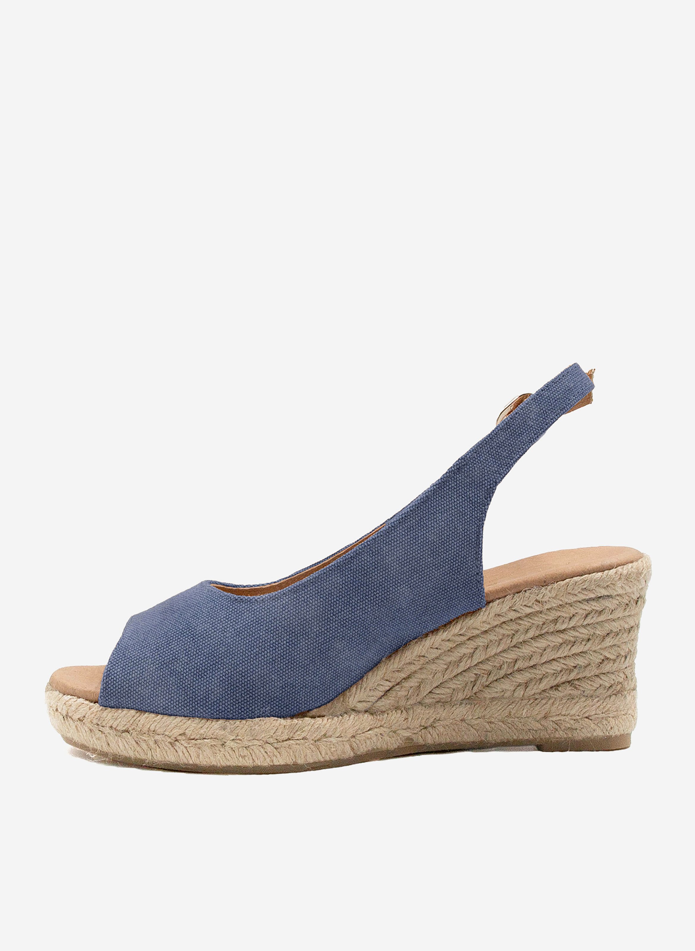 Espadrilles slingback toile recyclée JULES & JENN Bleu